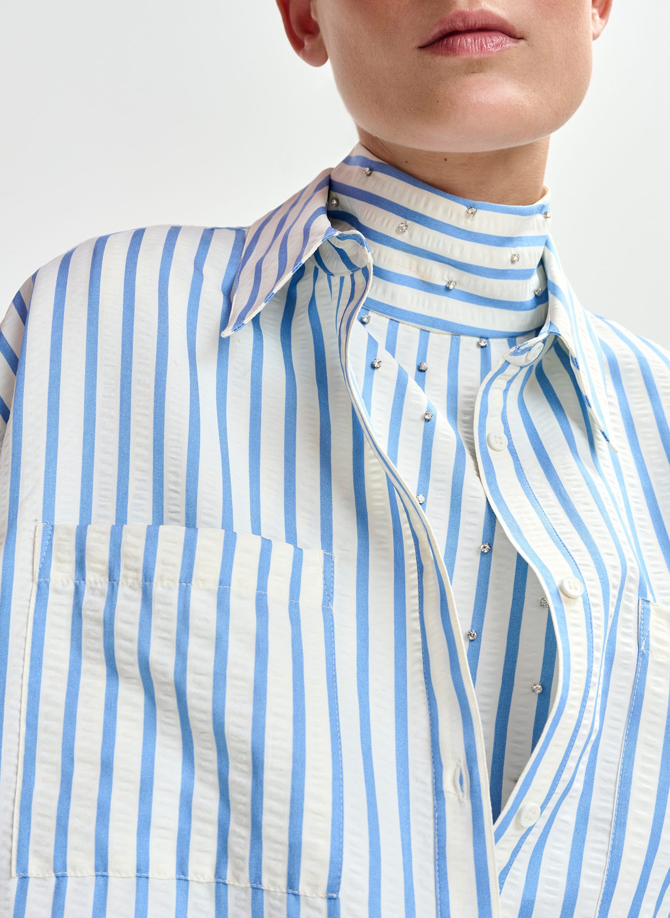 Chemise oversize à rayures Janna ESSENTIEL ANTWERP Blanc