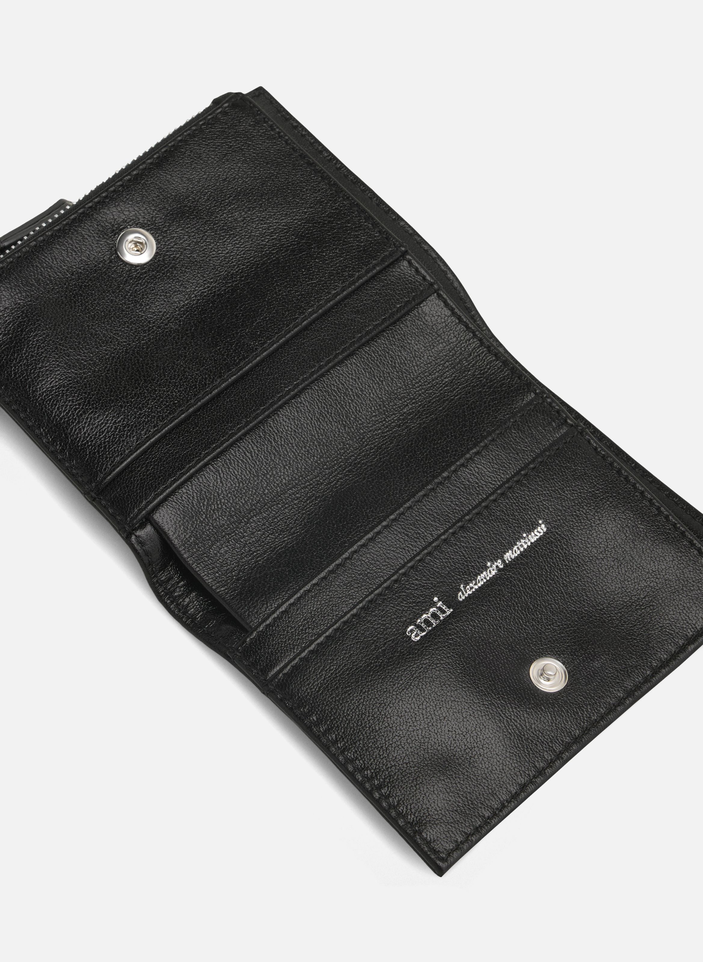 Portefeuille Plié Voulez-Vous unisexe AMI PARIS Noir