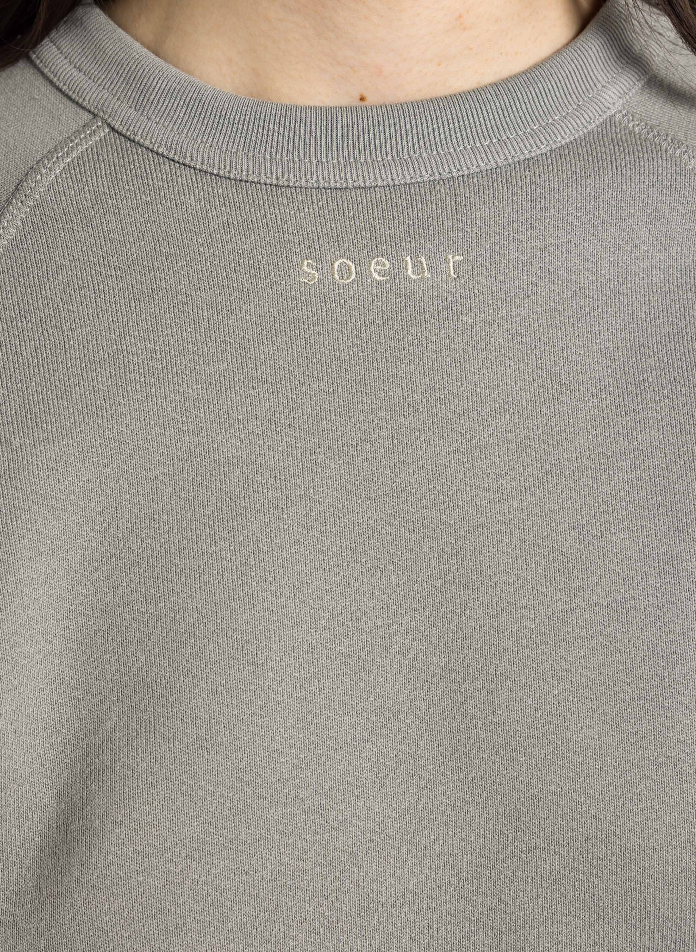 Sweat droit en coton bio artemis SOEUR Gris
