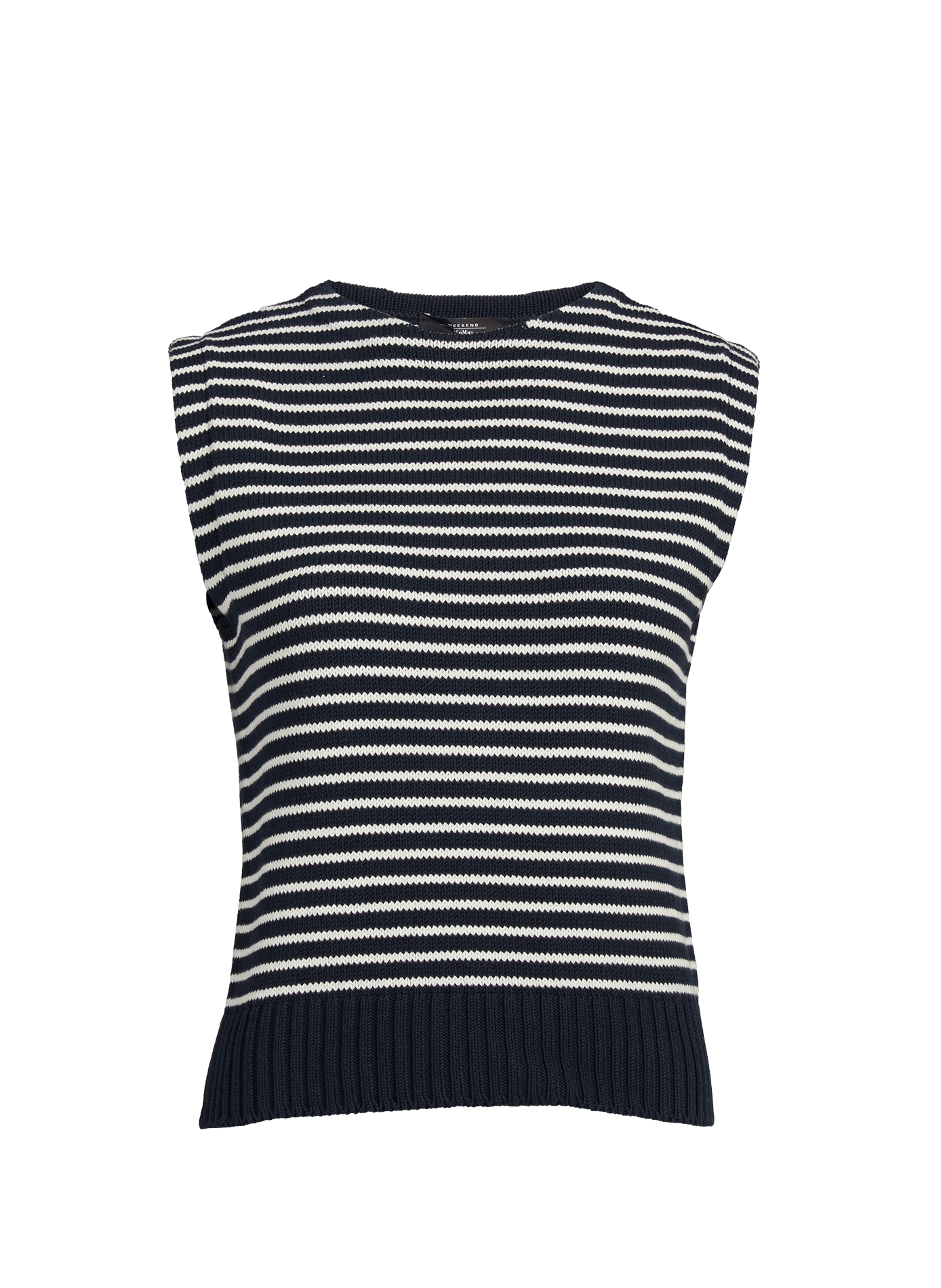Pull à rayures sans manches en coton mélangé MAX MARA WEEK END Bleu