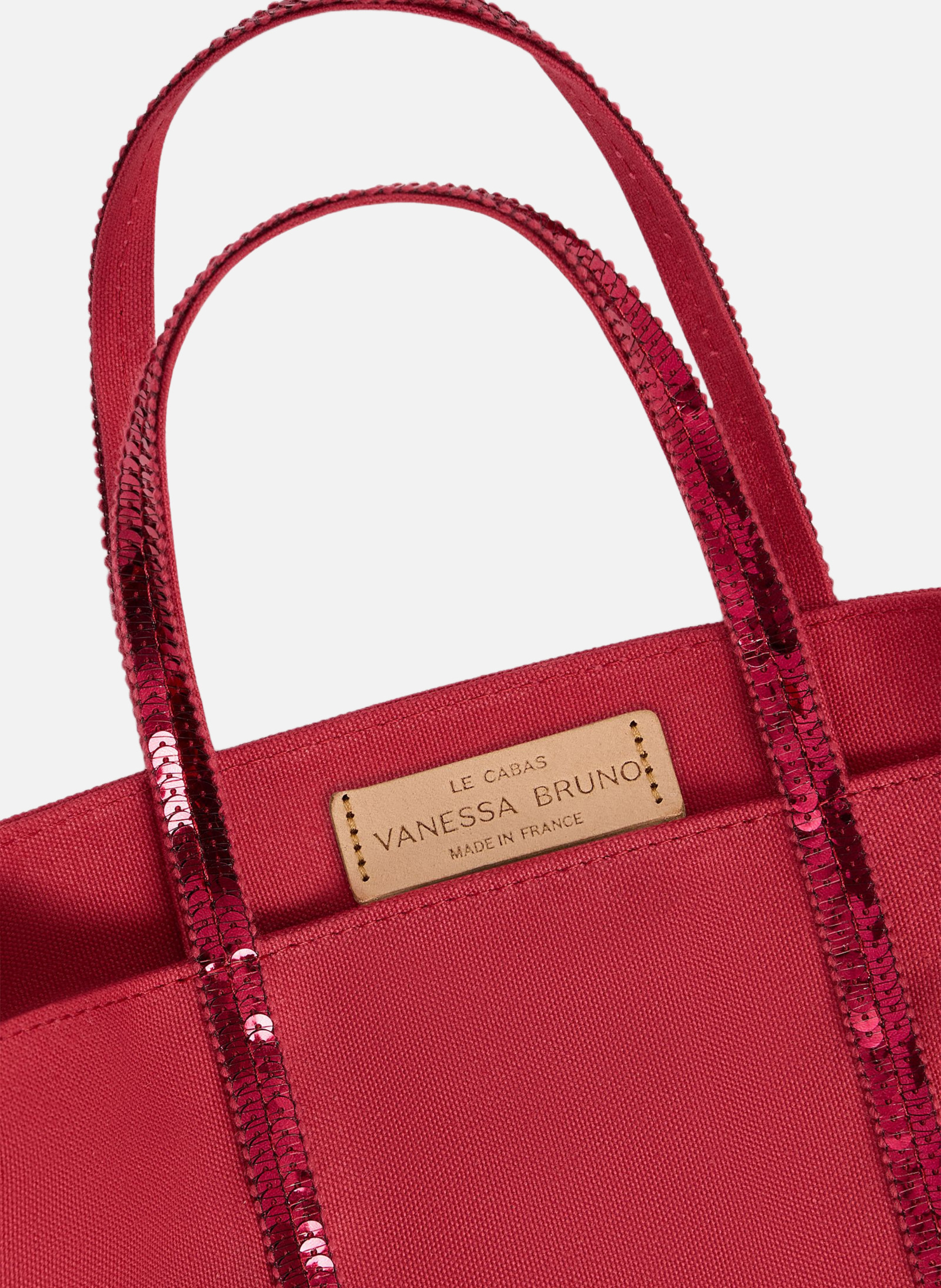 Cabas s zippé en toile VANESSA BRUNO Rose