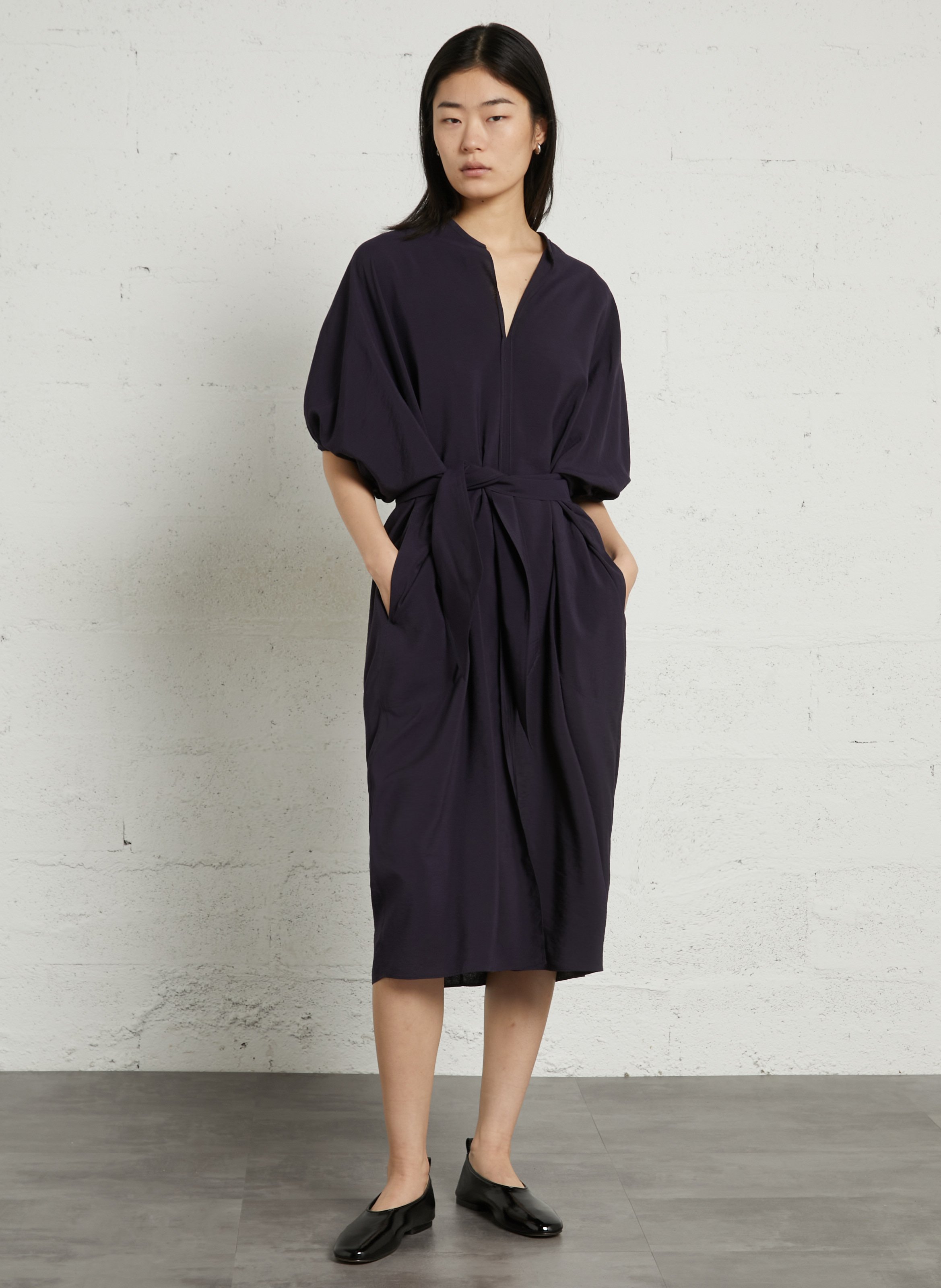 Robe longue col v alger SOEUR Violet