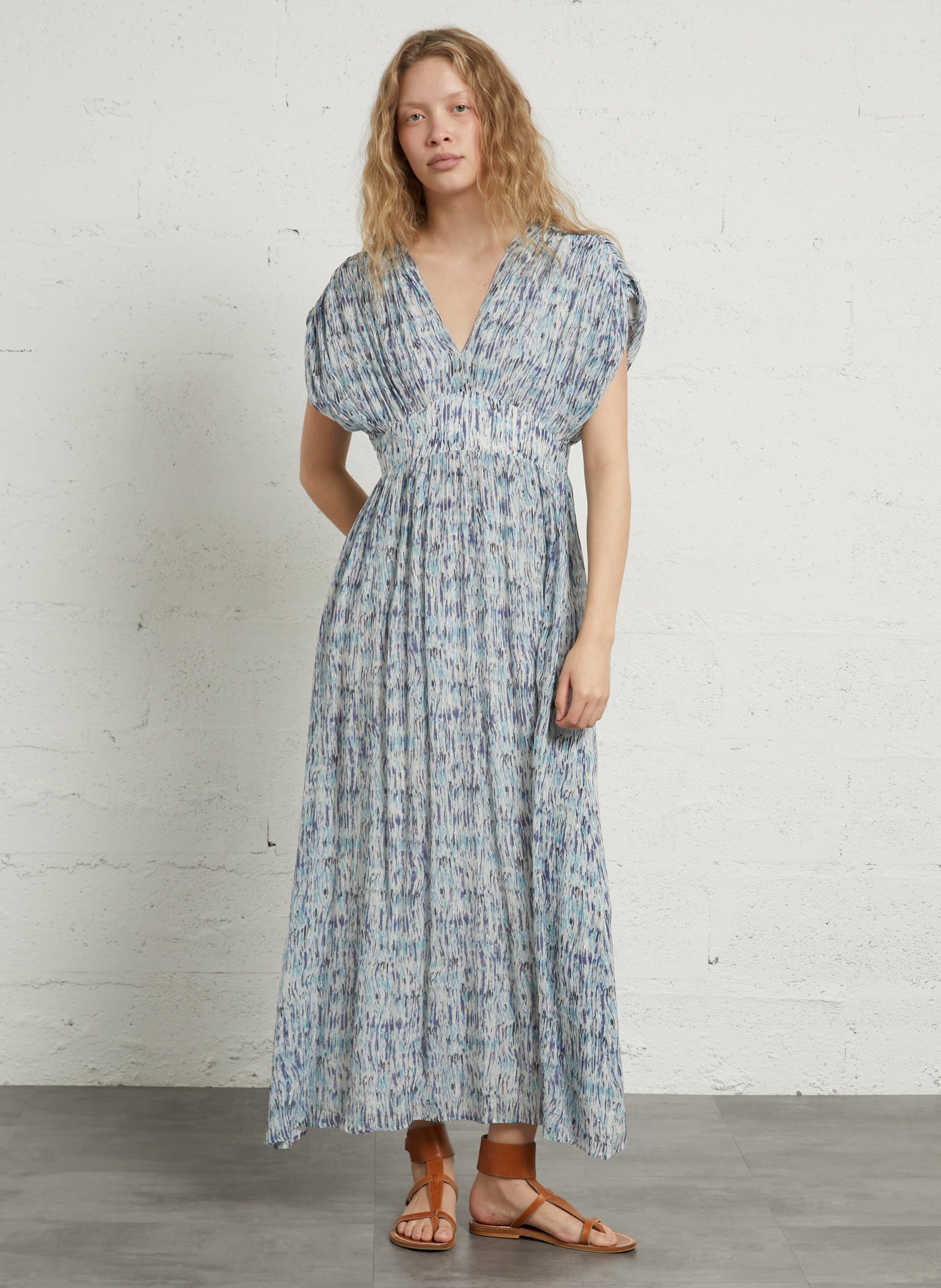 Robe longue imprimée blue MAISON 123 Violet