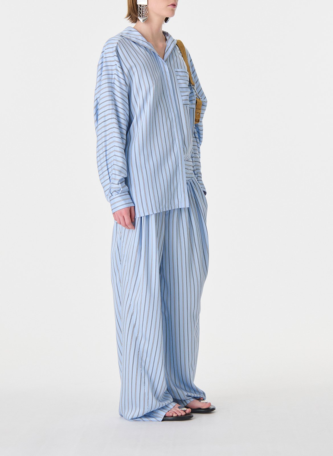 Chemise ample à rayures nynnon IRO Bleu