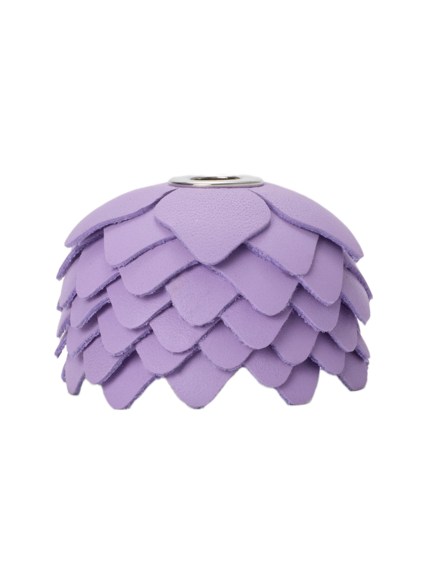 Petit charm fleurs en cuir de veau et laiton LOEWE Violet