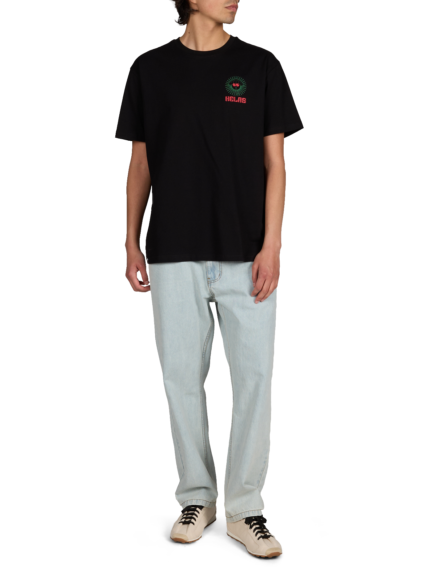 Printed Ibiz Tee cotton T-shirt HELAS CAPS Black