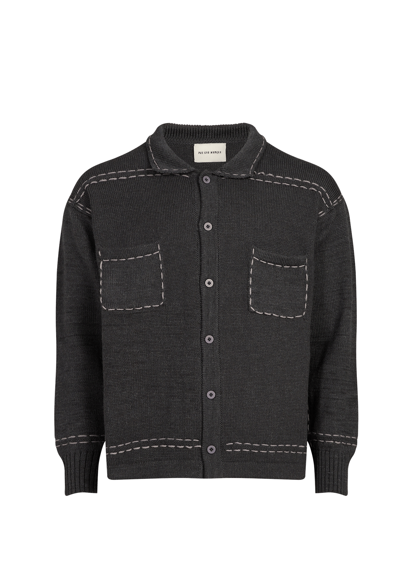 Gilet en maille de coton PAS UNE MARQUE Noir