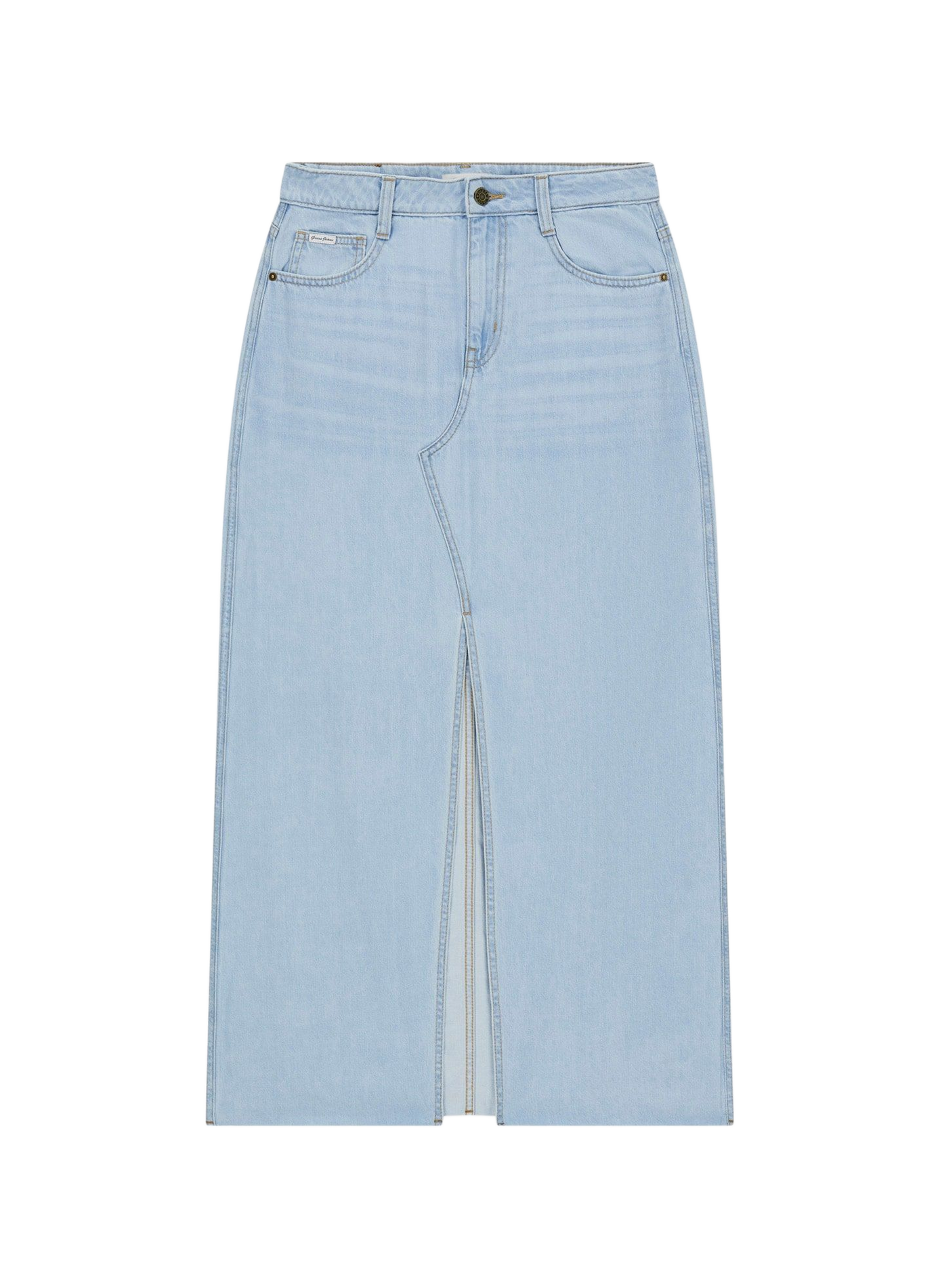 Denim cotton blend skirt GUESS Blue