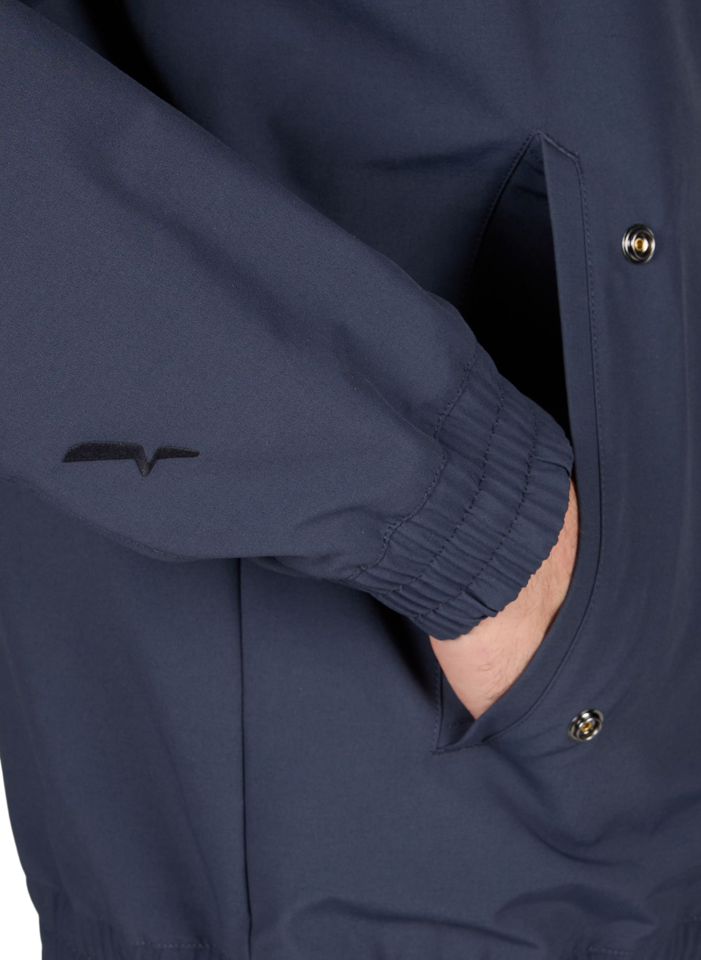 Short Harrington jacket in water-repellent twill AIGLE Blue