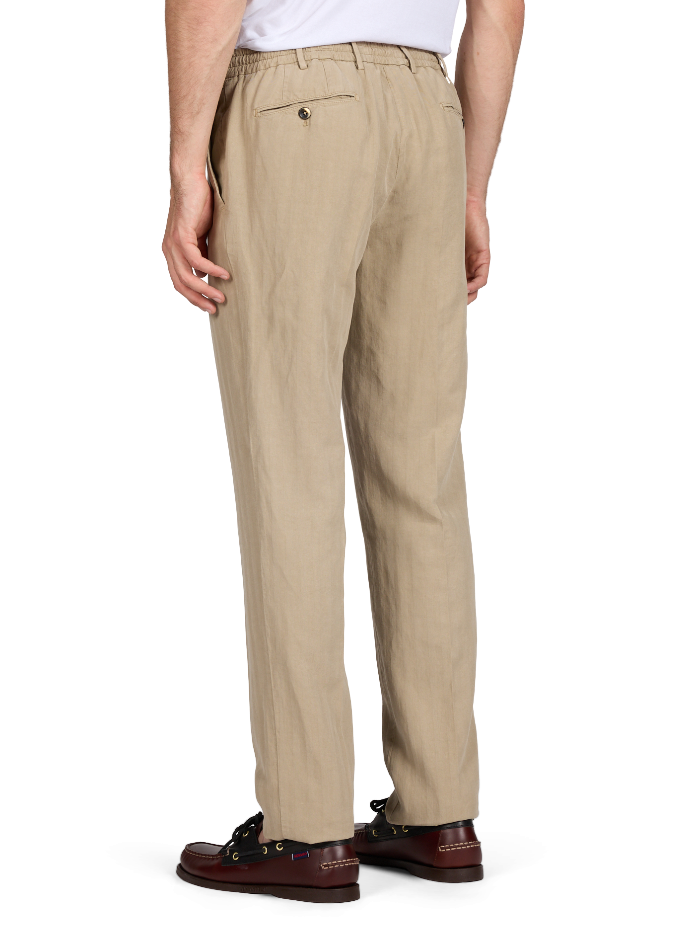 Trousers with ties PT01 Beige