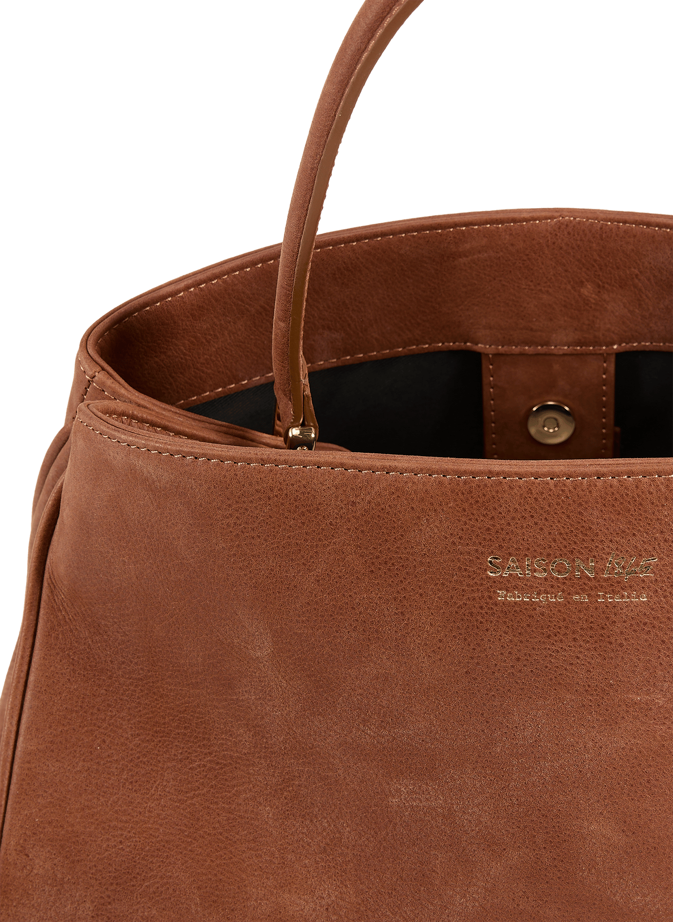 Adjustable leather Idylle handbag SAISON 1865 Brown