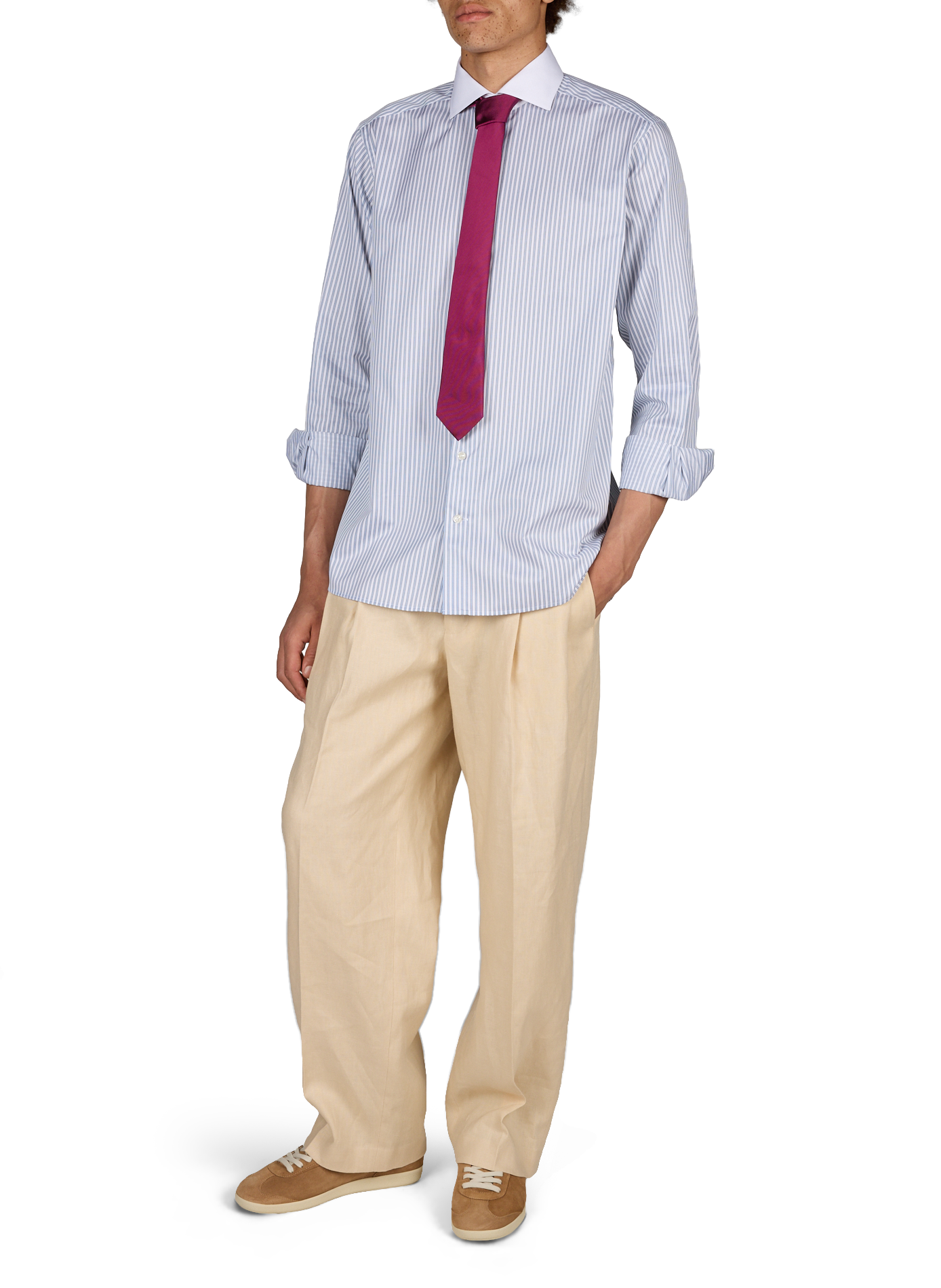 Straight cotton shirt ETON Blue