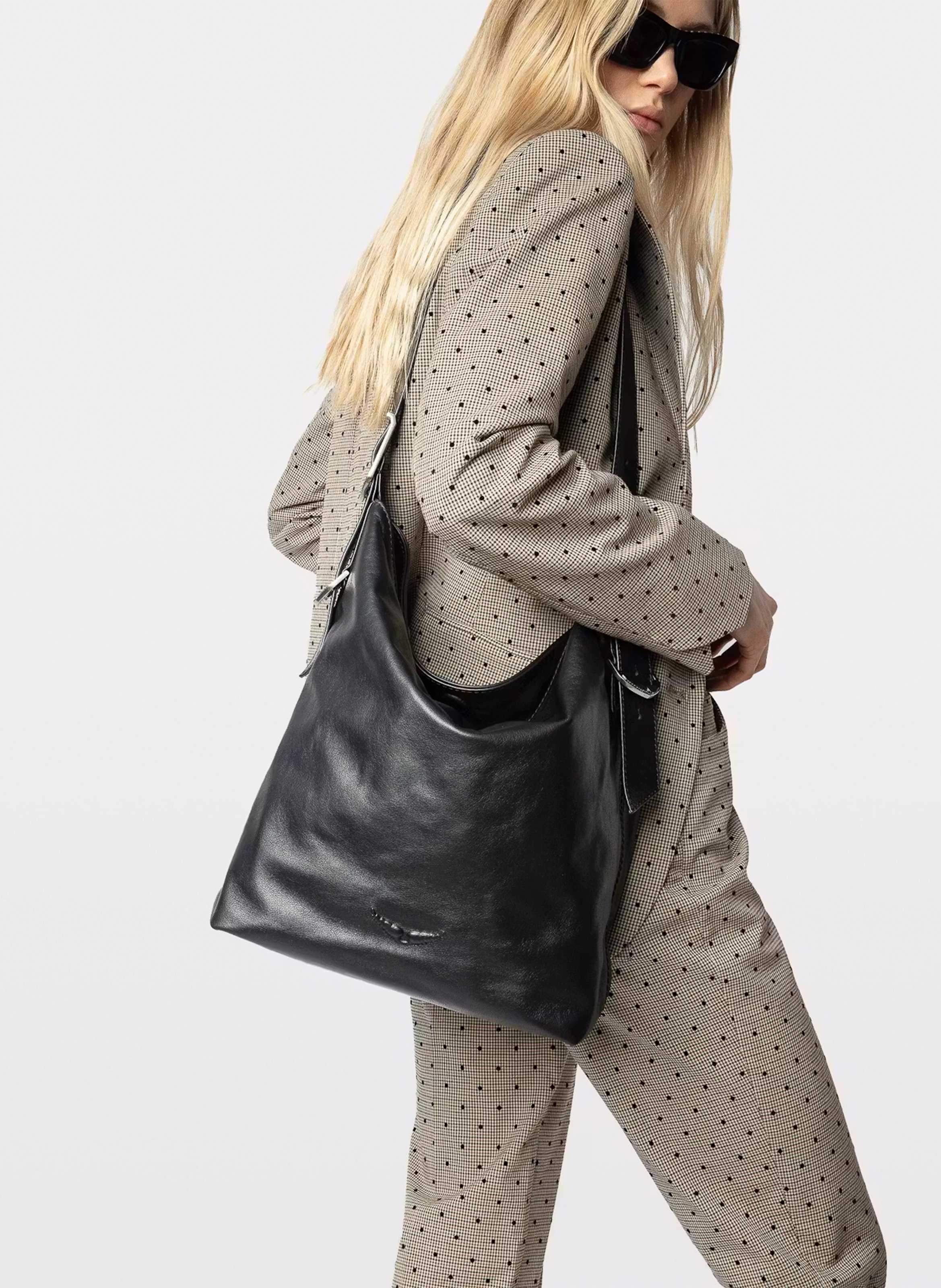 Sac cabas en cuir jane ZADIG&VOLTAIRE Noir