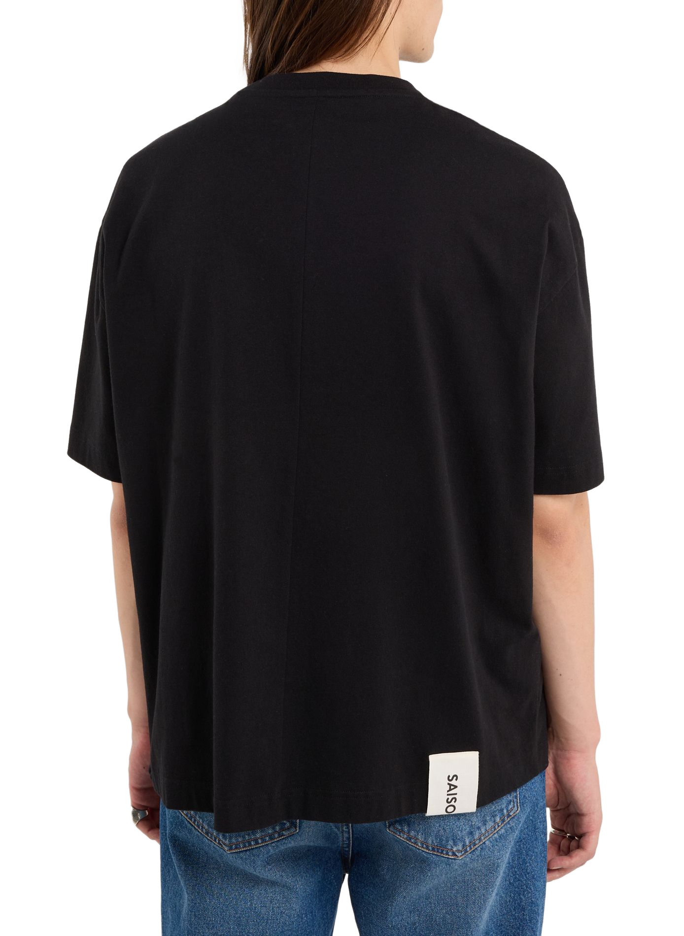 T-shirt Bart met ronde hals van katoen SAISON 1865 Zwart