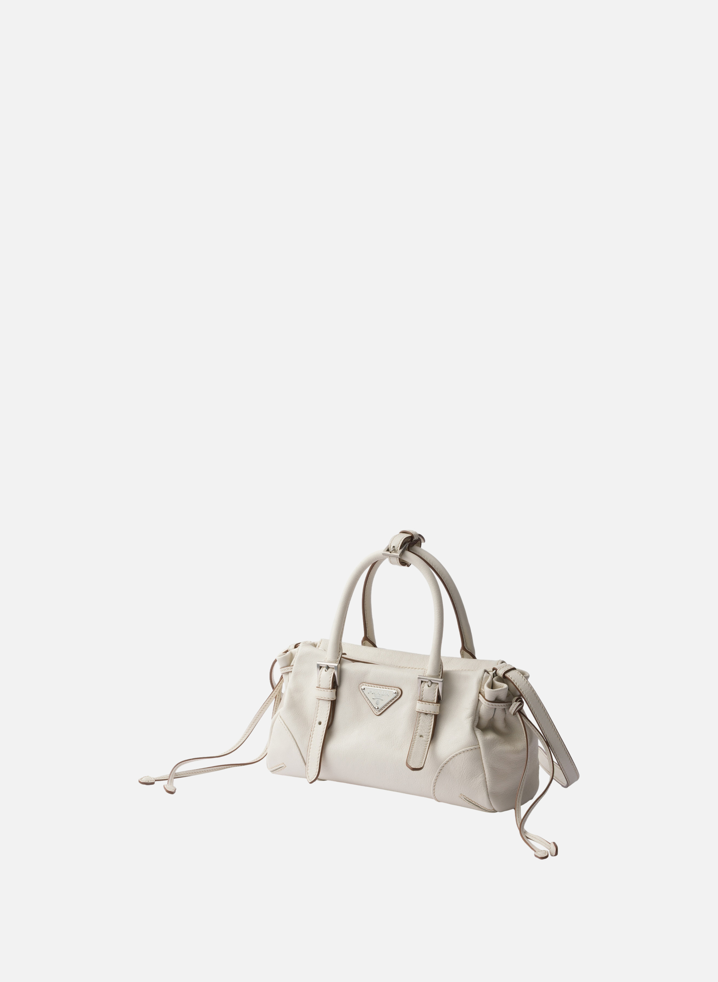 Petit sac prada karin en cuir PRADA Blanc