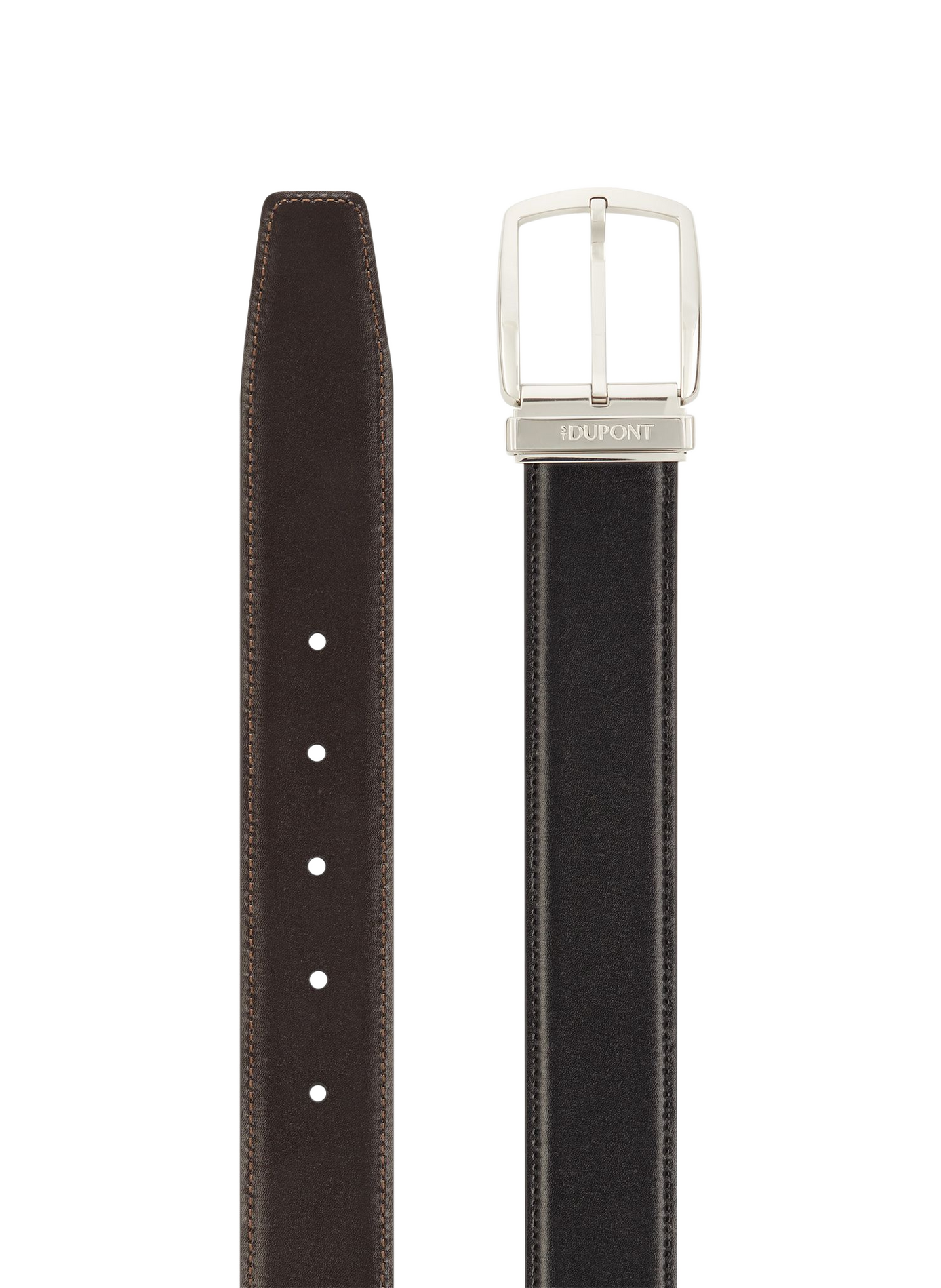 Line D reversible smooth leather belt S.T. DUPONT Black
