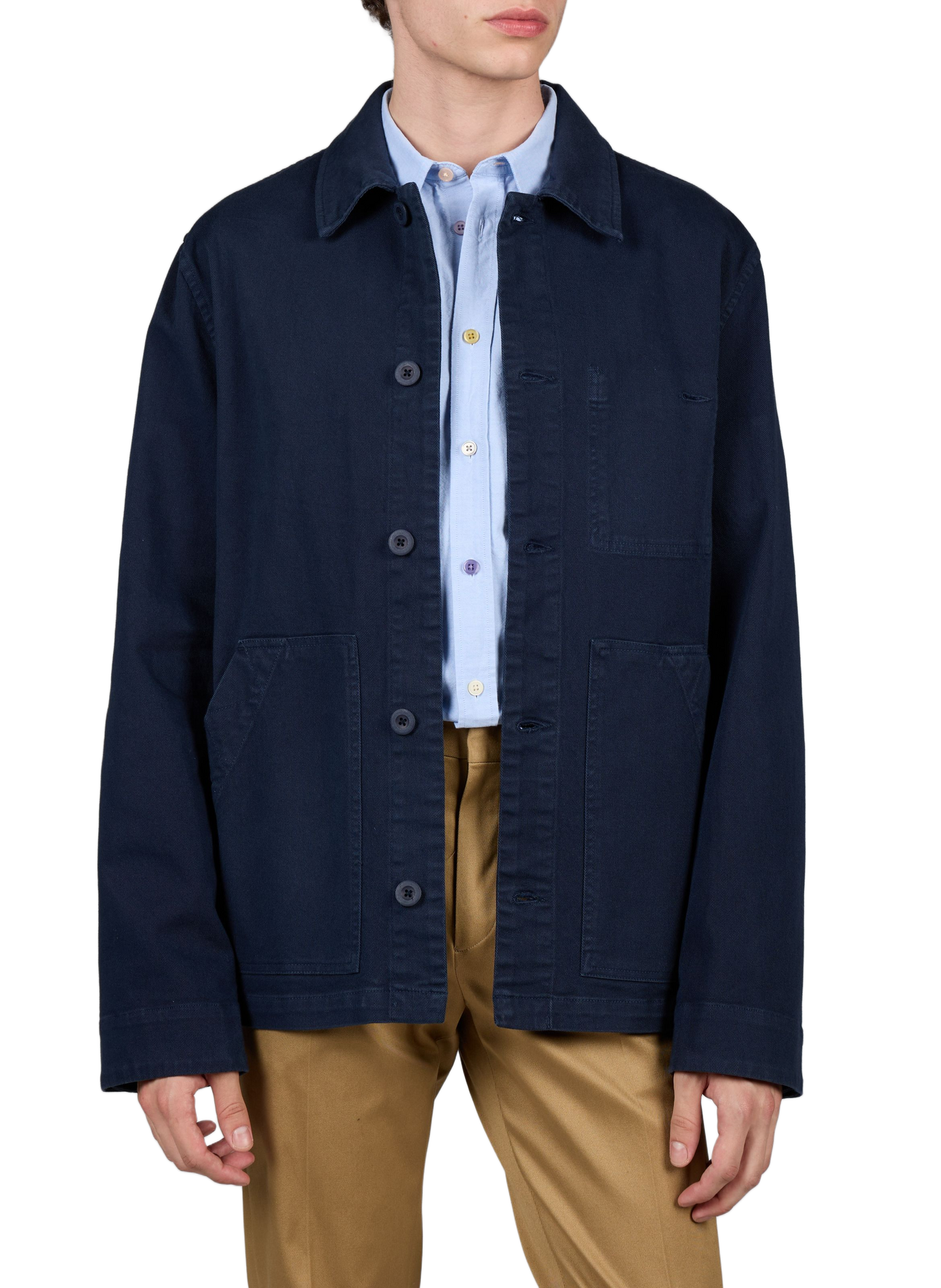 Veste de travail boutonnée en coton mélangé PAUL SMITH Bleu