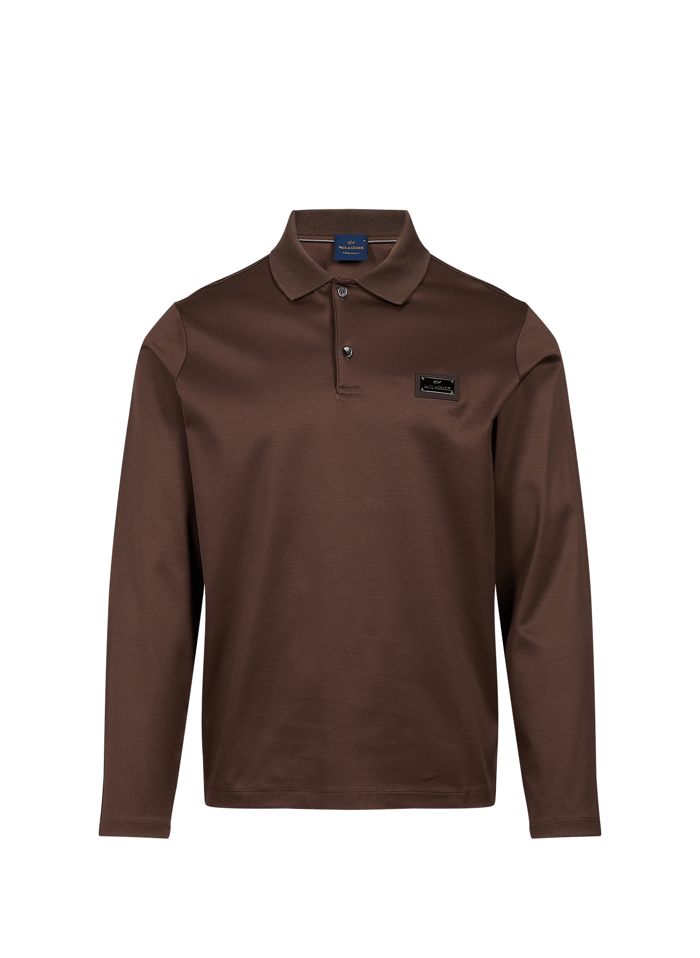Long-sleeved cotton polo shirt PAUL & SHARK Beige