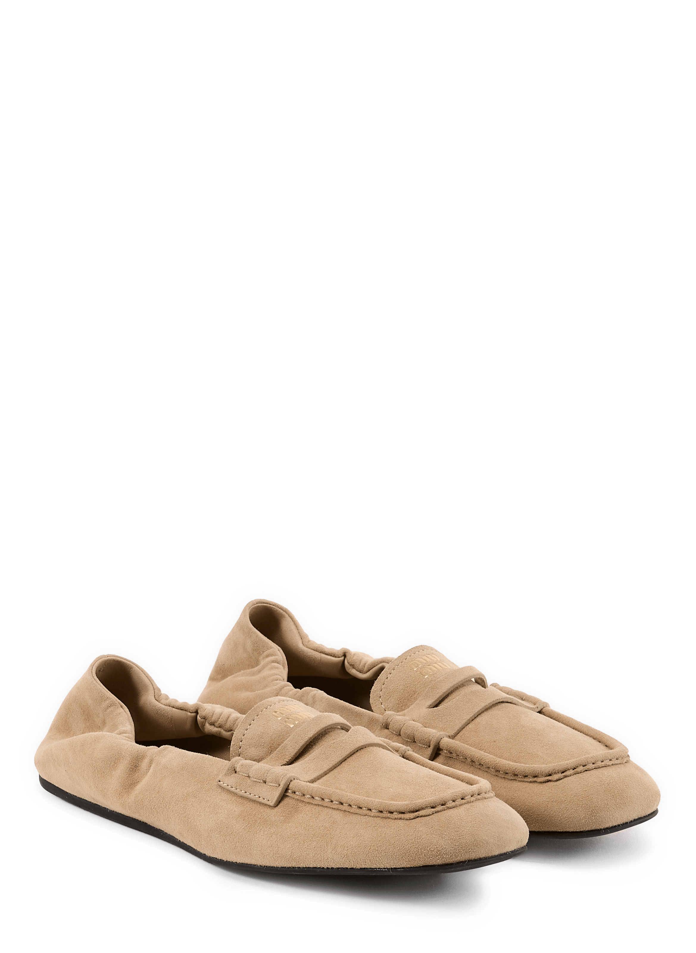 Leder-Mokassins | Beige MIU MIU Damen
