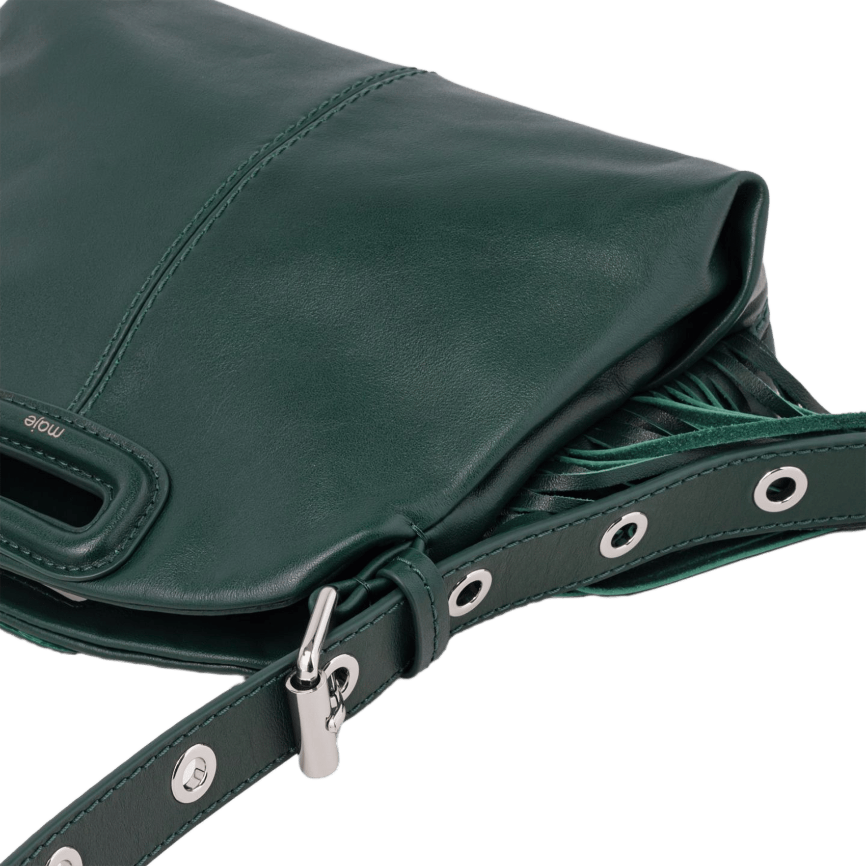 Sac bandoulière en cuir MAJE Vert