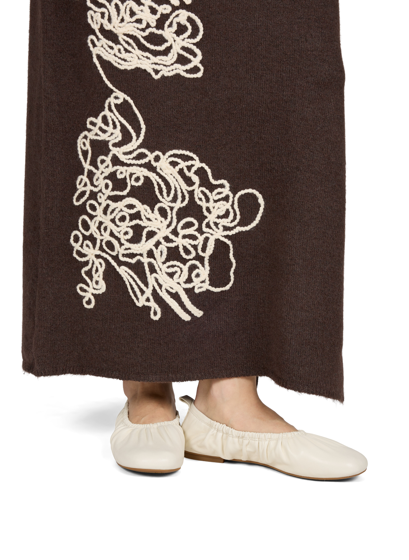 Bri gathered leather ballet flats MICHAEL KORS Beige