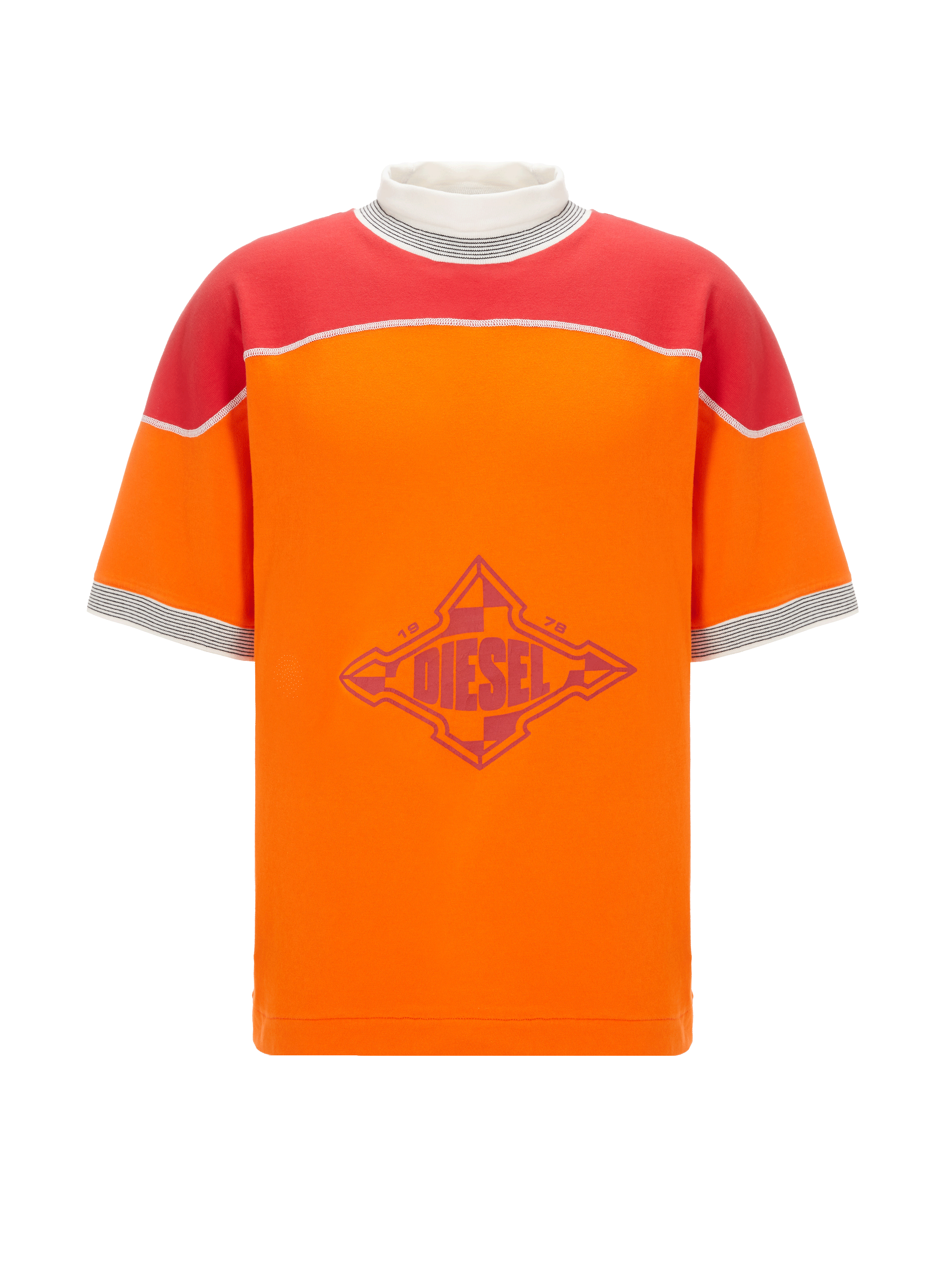 T-shirt à col roulé en maille de coton