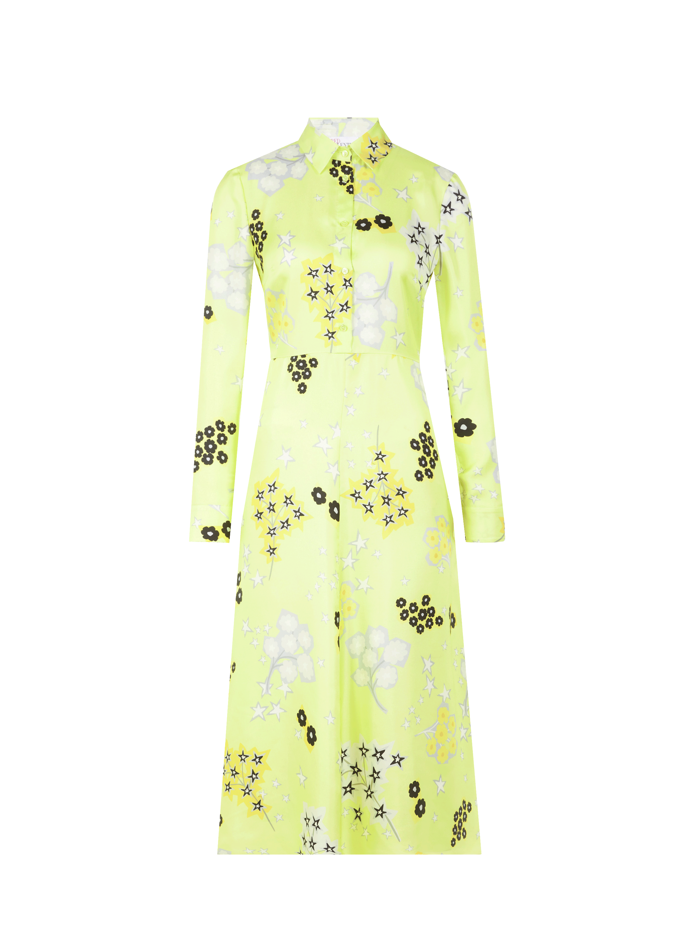 Robe midi à imprimé en soie