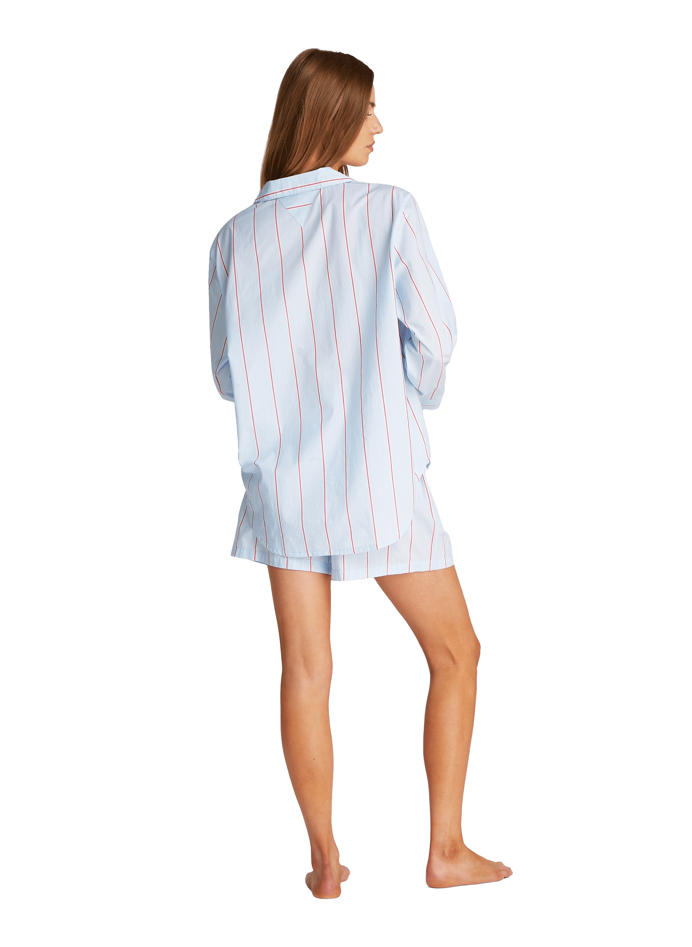 Chemise de pyjama en popeline TOMMY HILFIGER Bleu