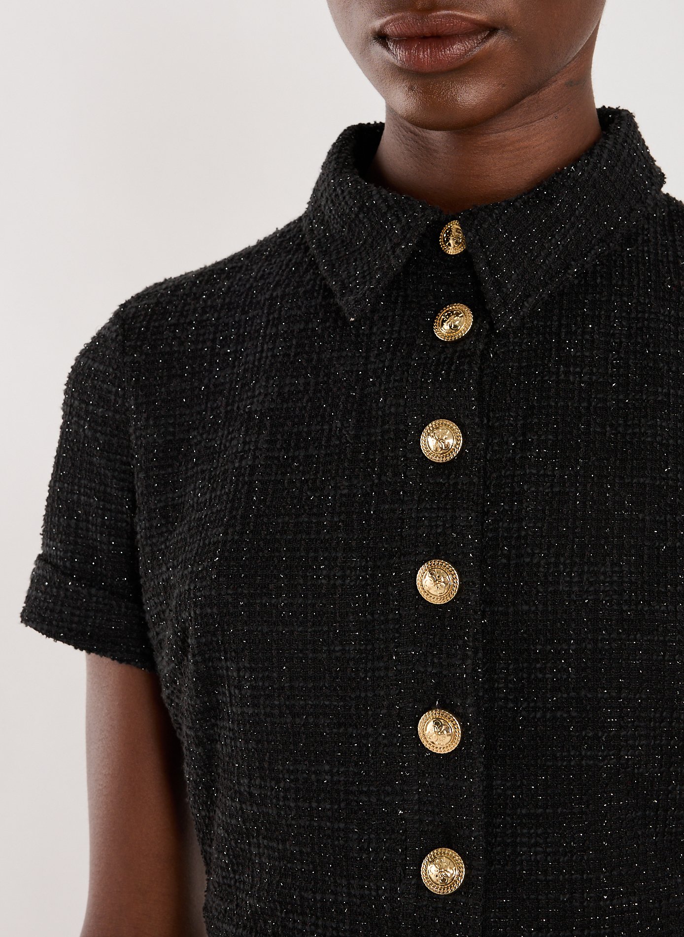 Fitted mini tweed dress GUESS Multicolour