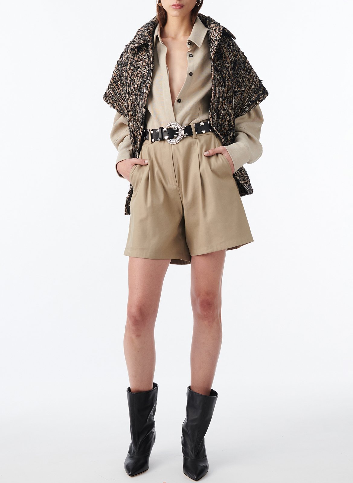 Chemise droite col classique aude IRO Beige