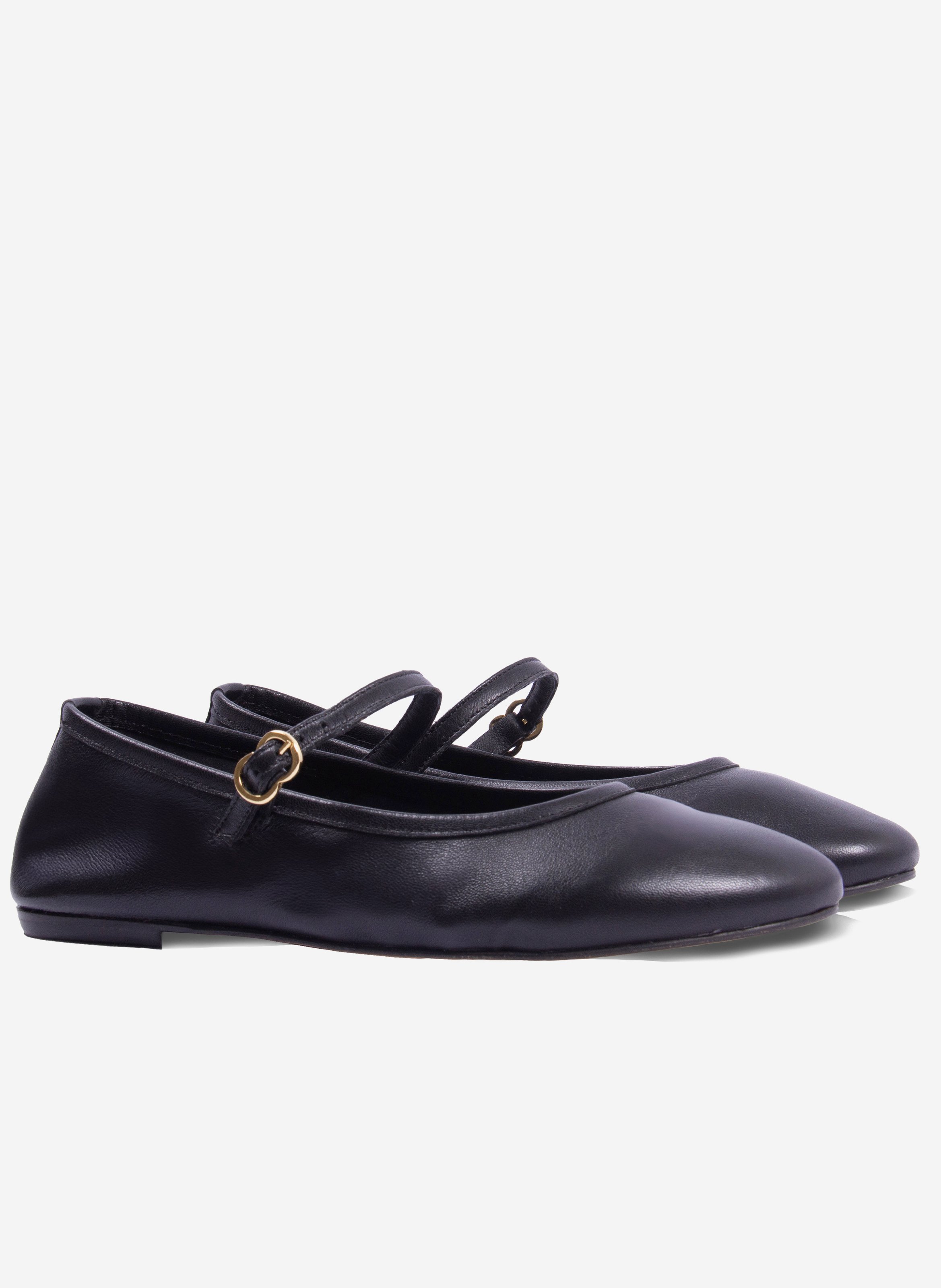 Babies plates cuir lisse JULES & JENN Noir