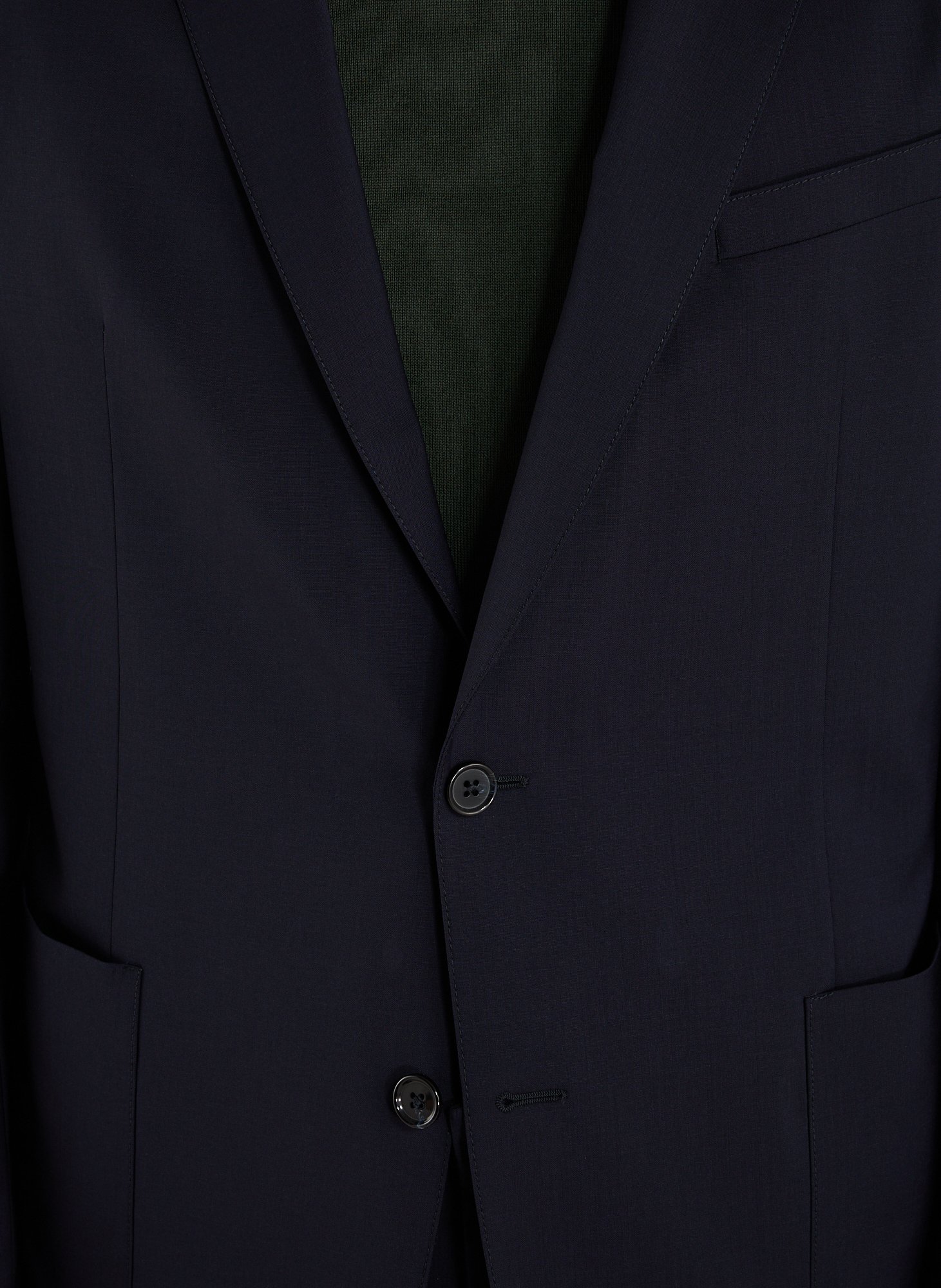 Veste de costume col tailleur en laine mélangée AU PRINTEMPS PARIS Bleu