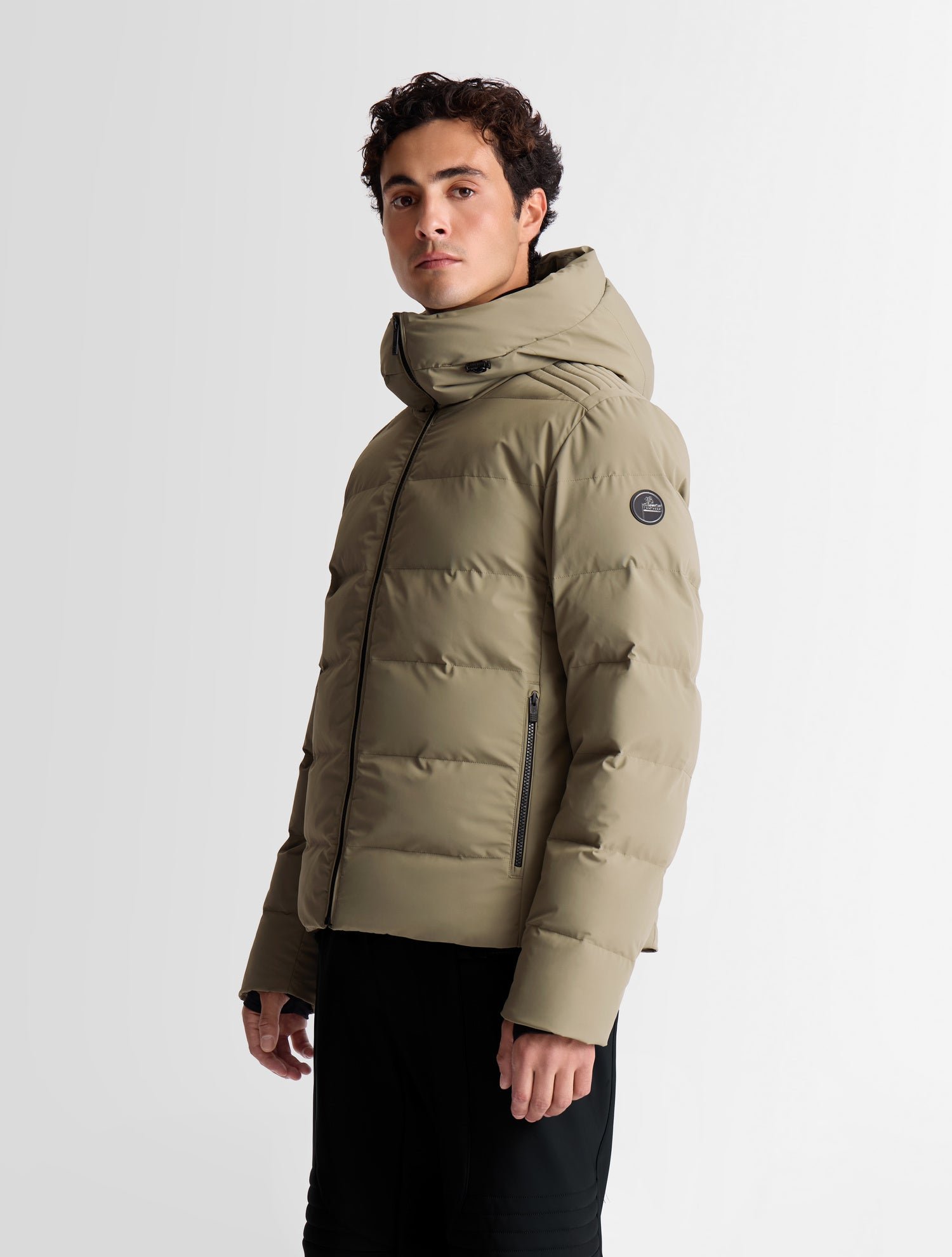 Blouson de ski constant col montant coupe oversize FUSALP Kaki