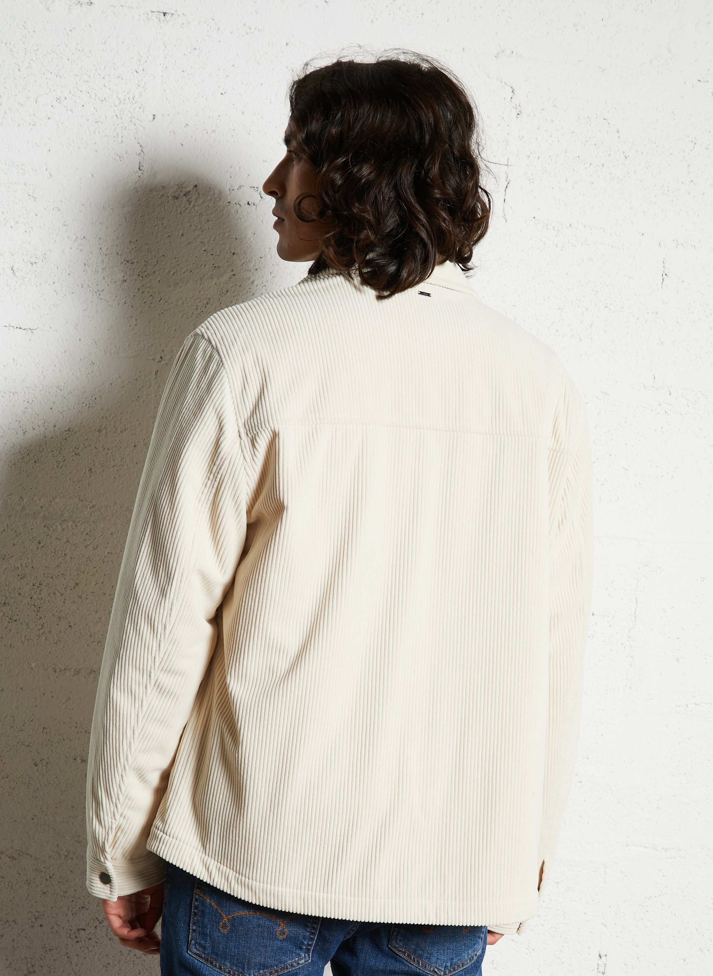 Veste col classique en velours côtelé IKKS Blanc