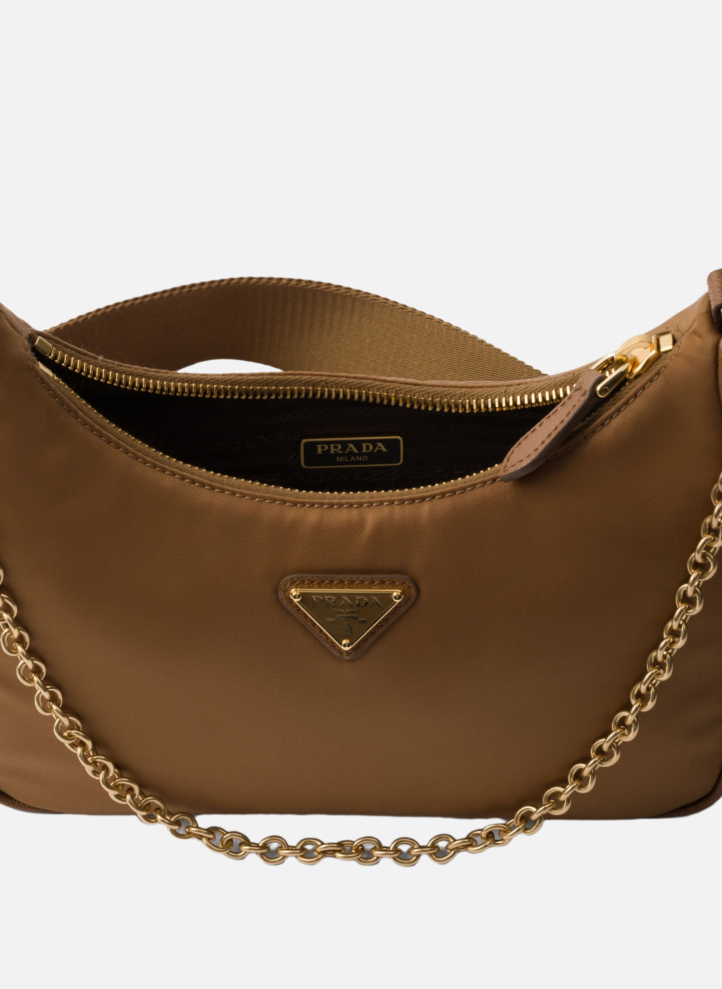 Sac prada re-edition 2005 en re-nylon PRADA Marron