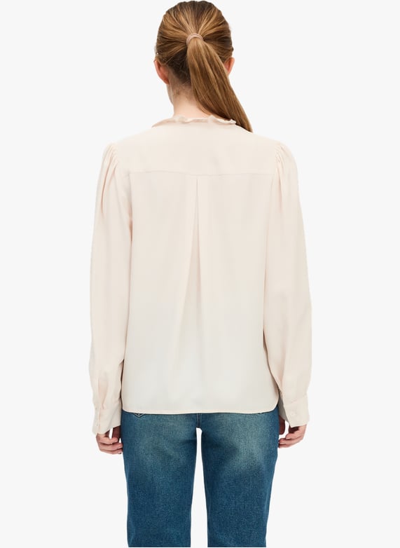 Chemise fluide à volants - celine | Beige by PABLO Chemise fluide à volants - celine Beige