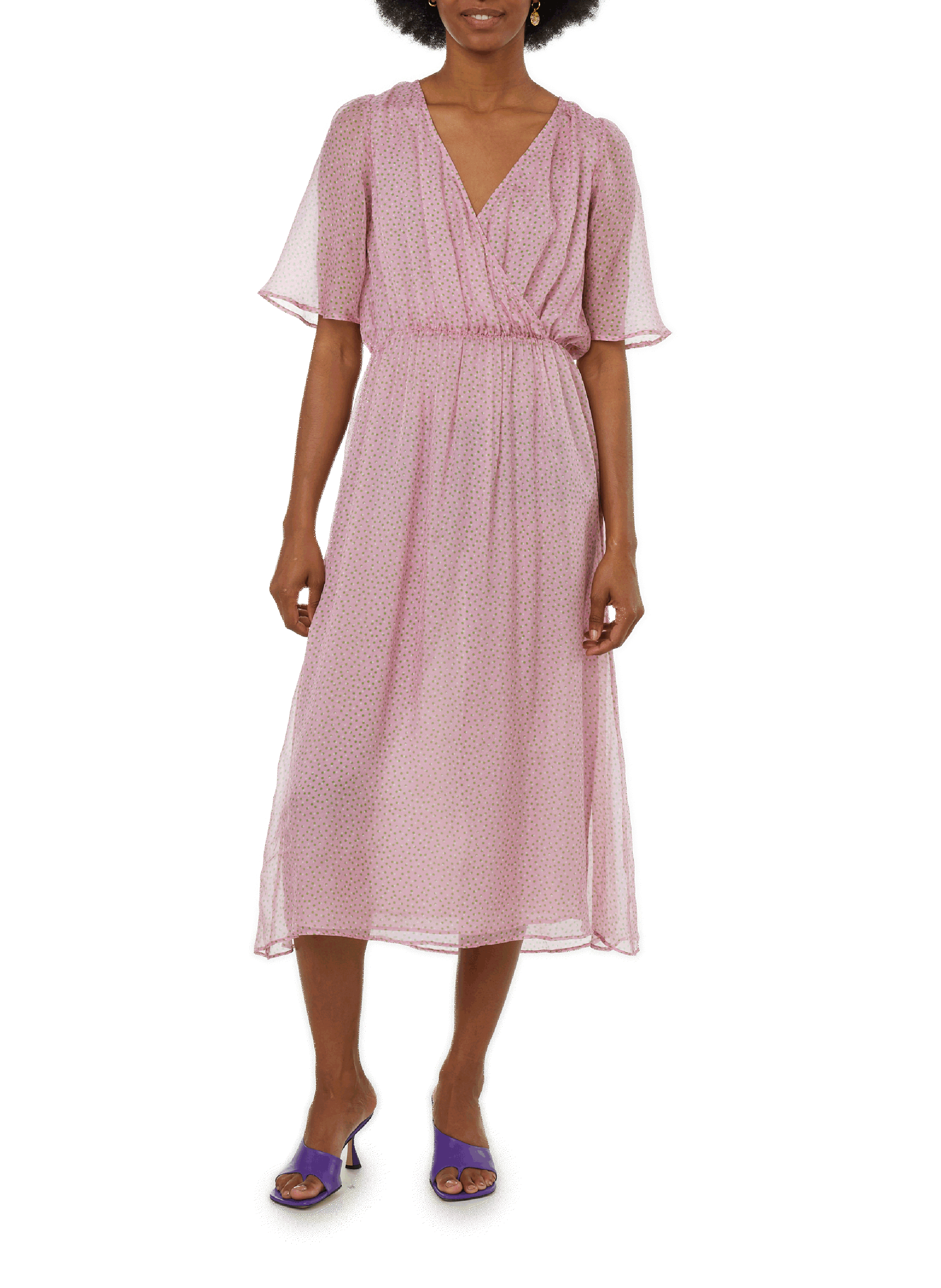 ROSEANNA Metro silk midi dress Pink