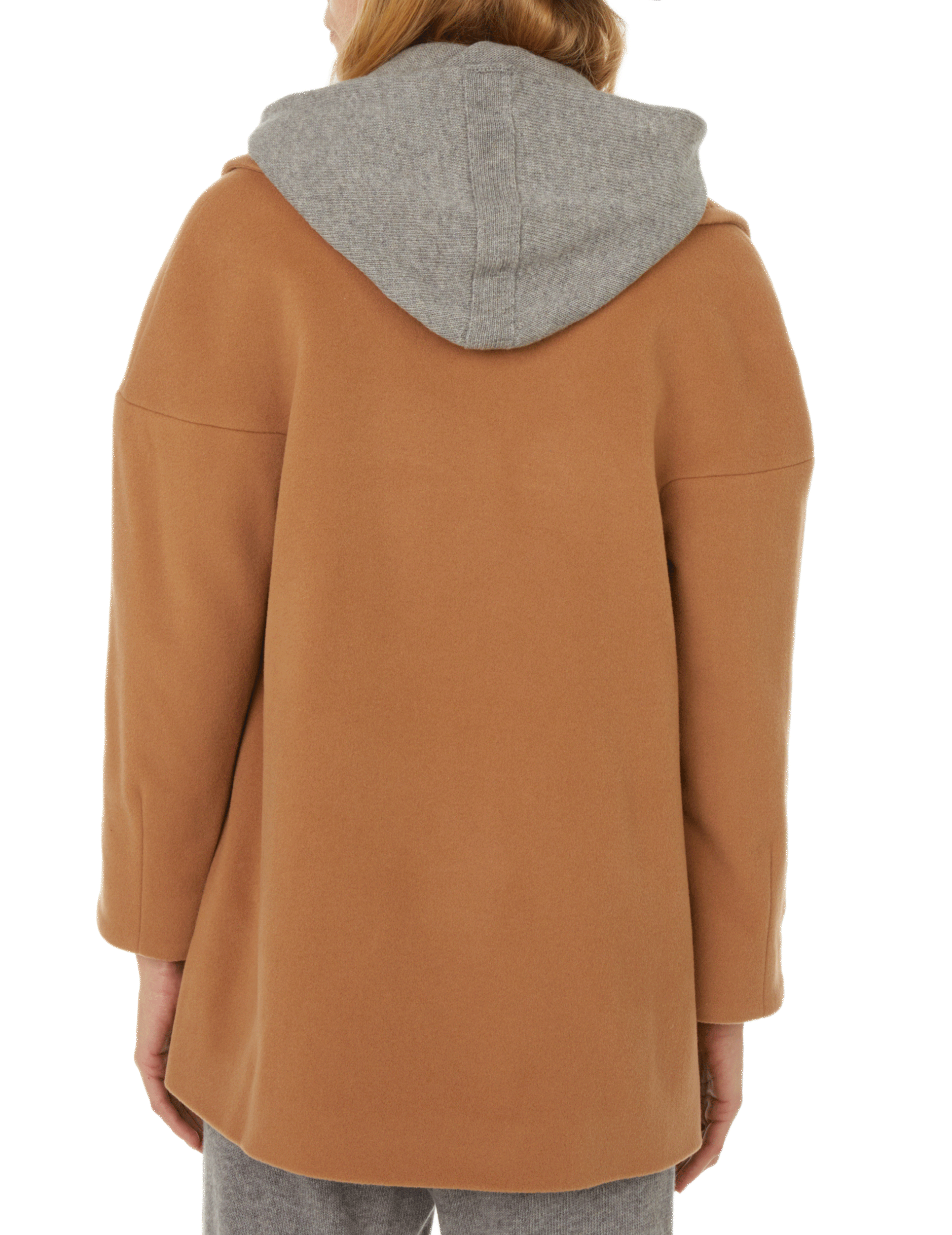Short coat in blended cashmere THE SOCIAL SUNDAY Brown