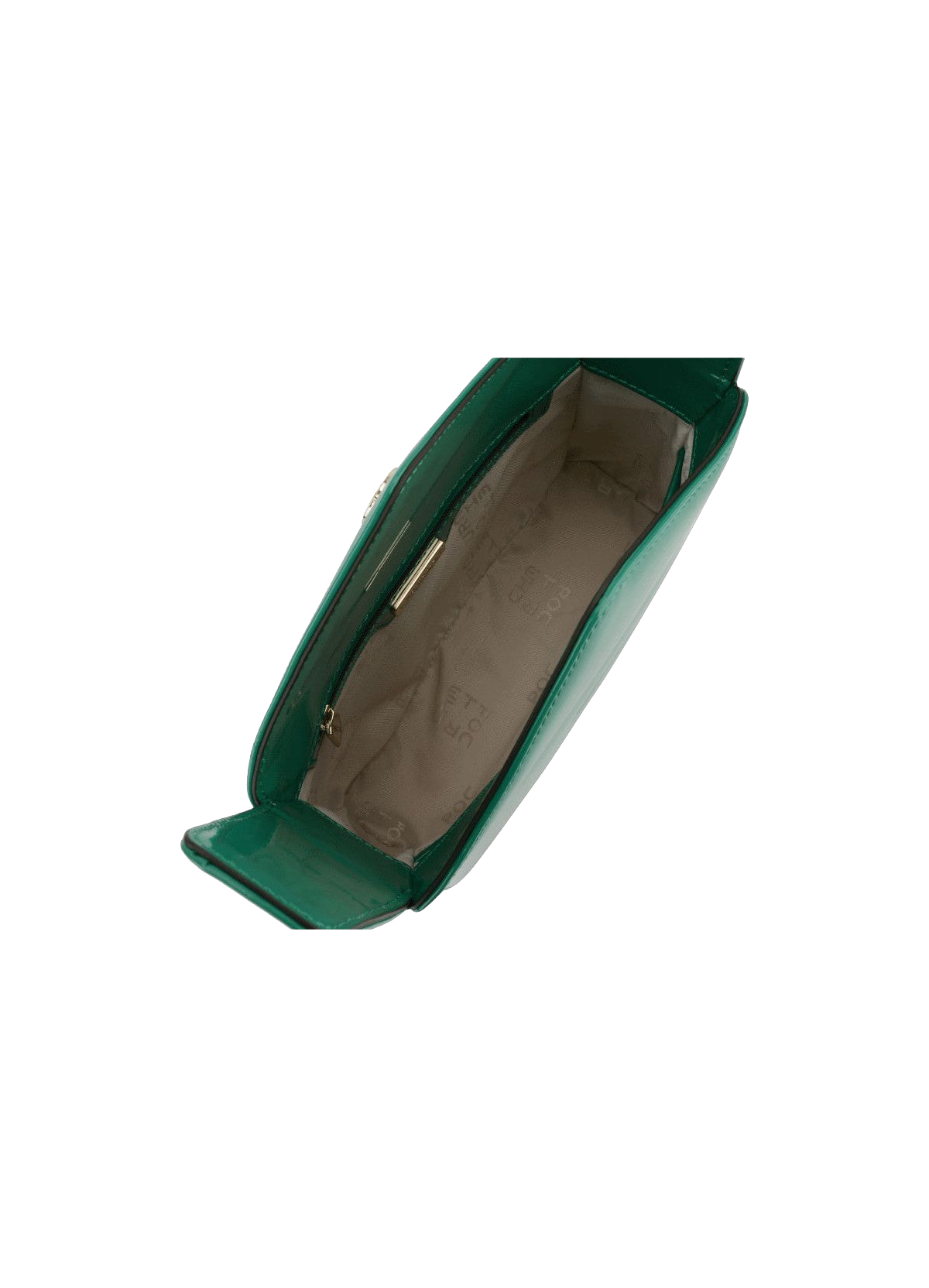 Cassetta vernis | sac porté épaule en cuir de vachette POURCHET Vert