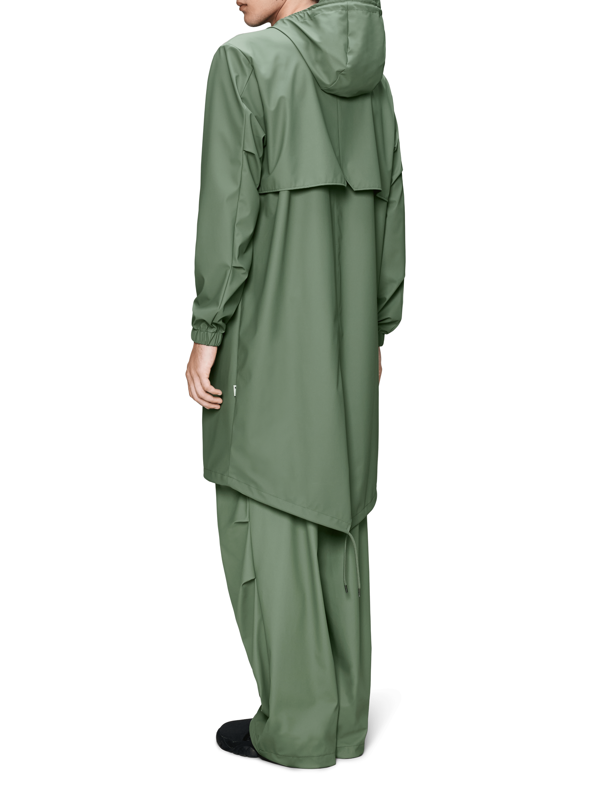 Imperméable uni à capuche RAINS Vert