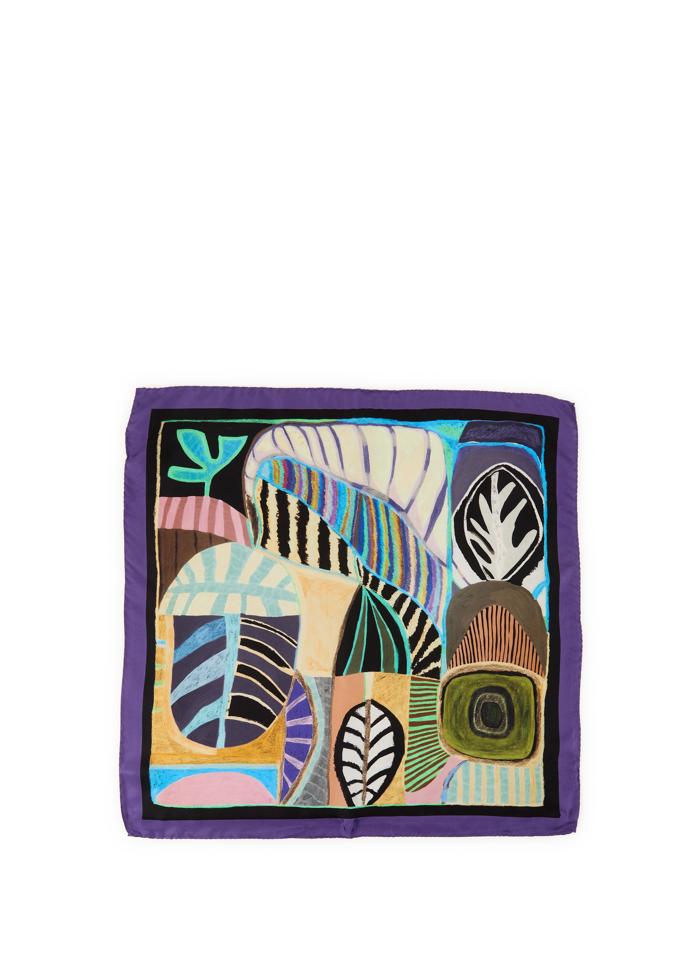 Printed silk scarf AU PRINTEMPS PARIS Multicolour