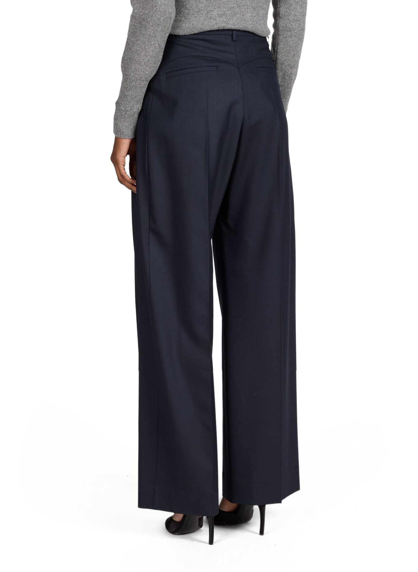 Straight trousers with double pleats VICTORIA BECKHAM Blue