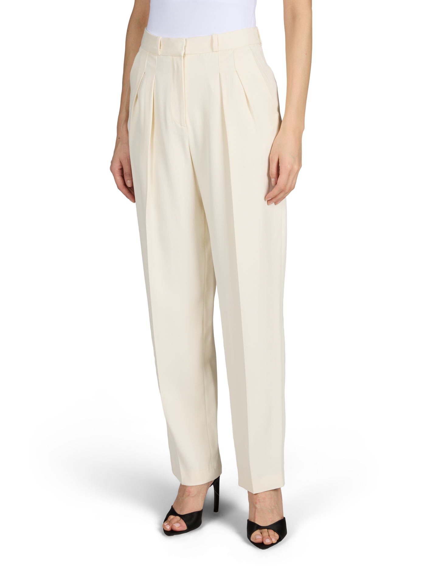 Pantalon cigarette Alio uni LOULOU DE SAISON Blanc
