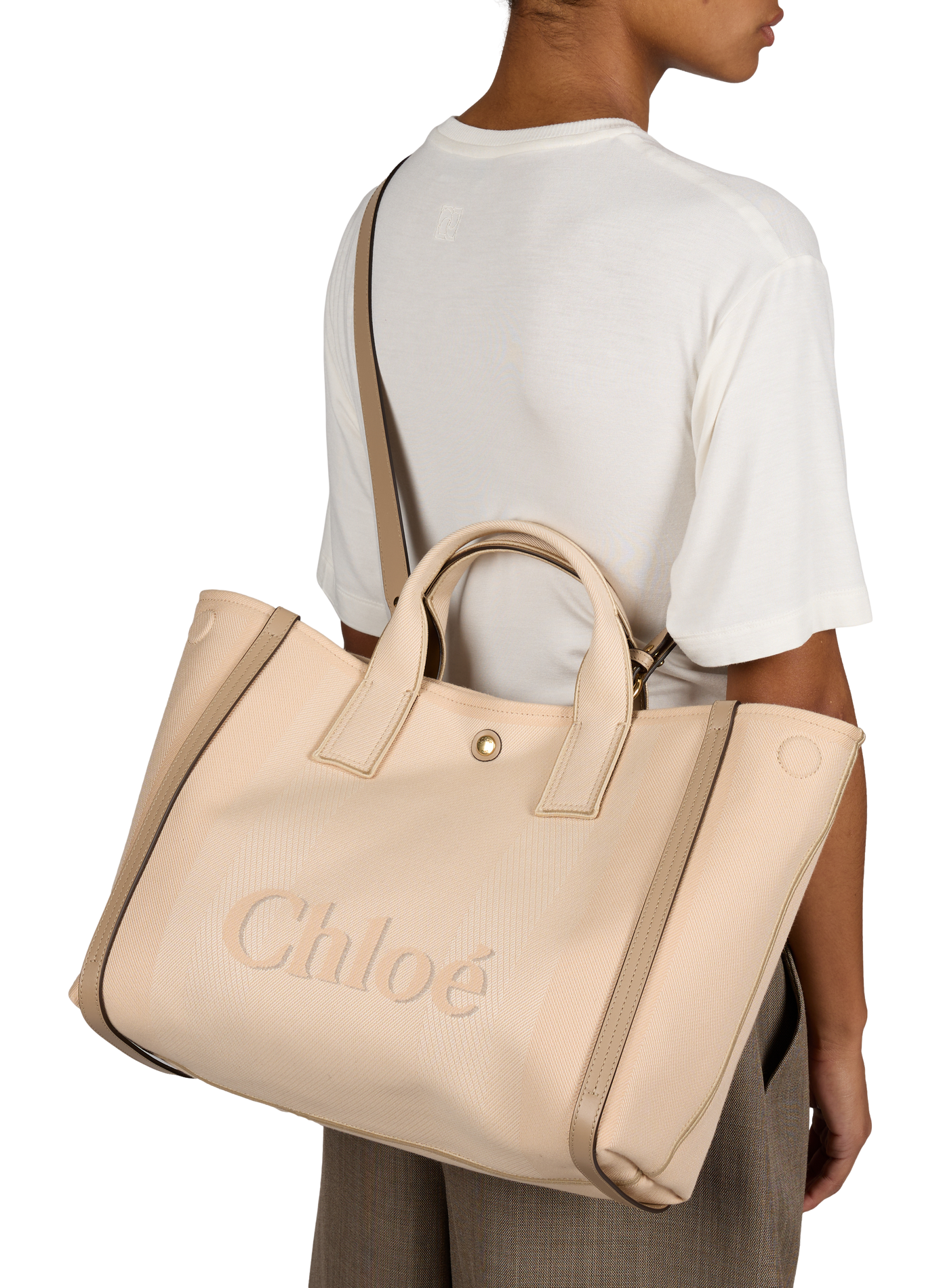 Sac cabas Carry en cuir de veau CHLOÉ Beige