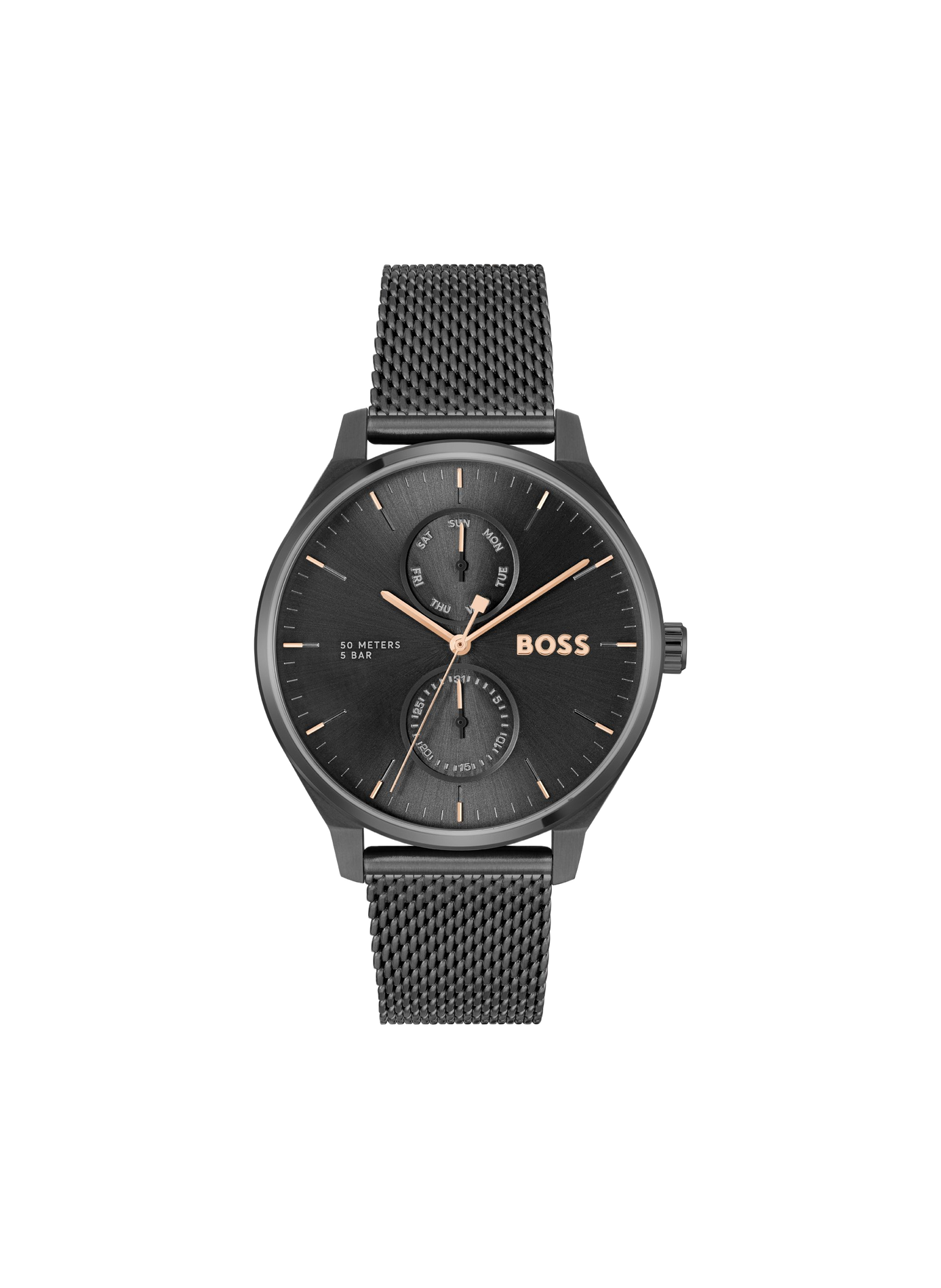 Montre quartz Tyler en acier inoxydable BOSS MONTRES Noir