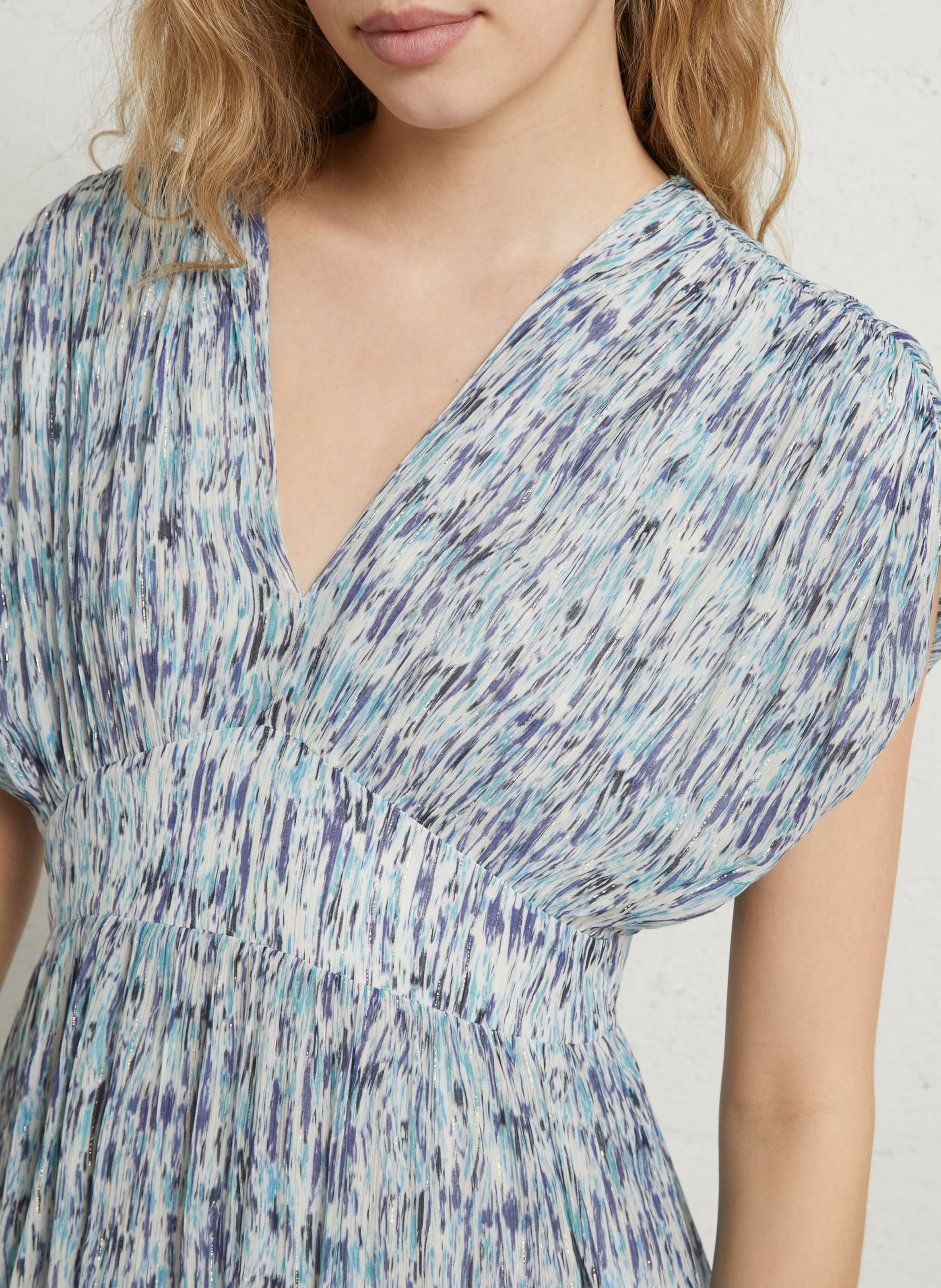 Robe longue imprimée blue MAISON 123 Violet