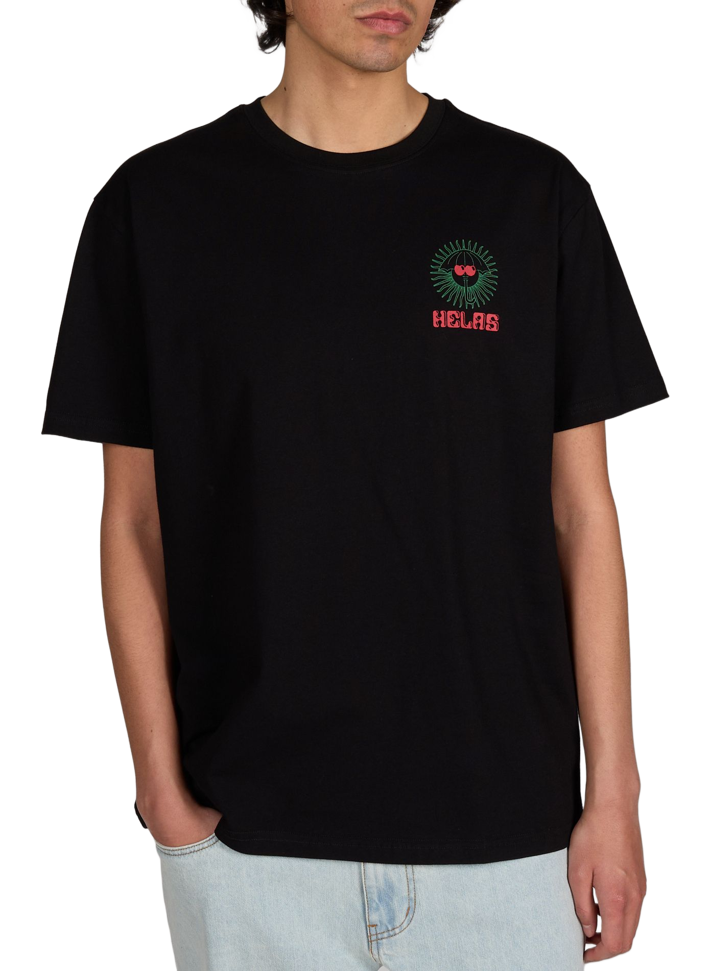 Printed Ibiz Tee cotton T-shirt HELAS CAPS Black
