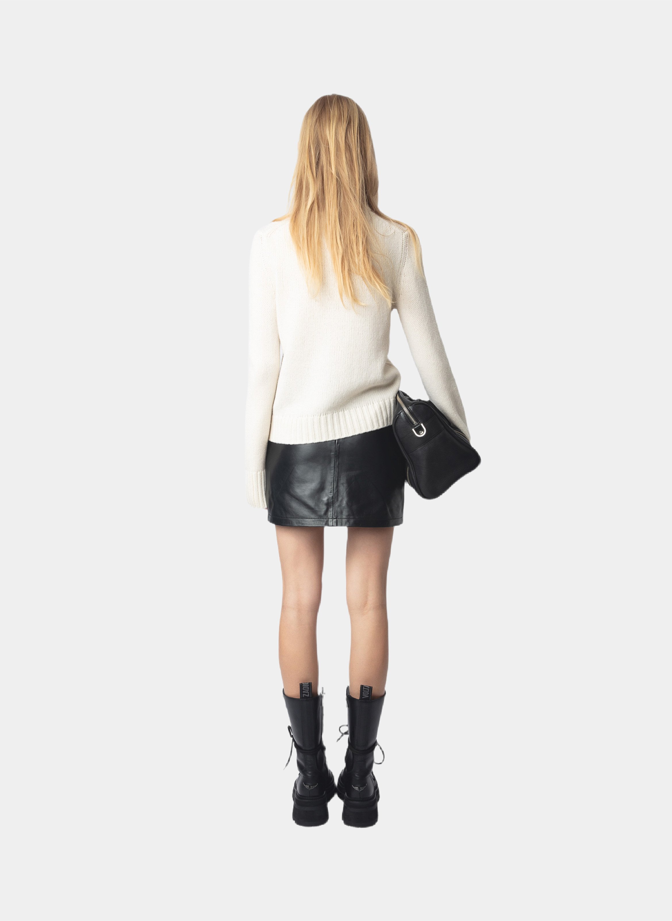 Pull droit en laine jacquard almy ZADIG&VOLTAIRE Beige