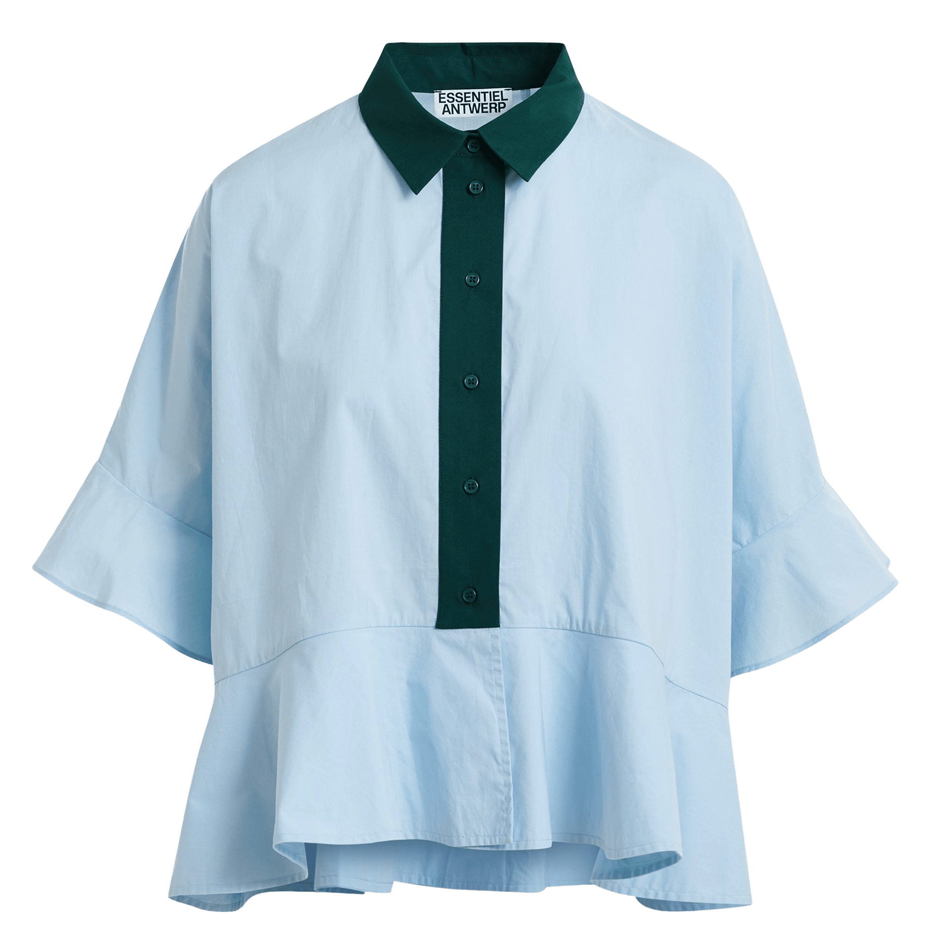 Chemise oversize col classique en coton kaylee ESSENTIEL ANTWERP Bleu