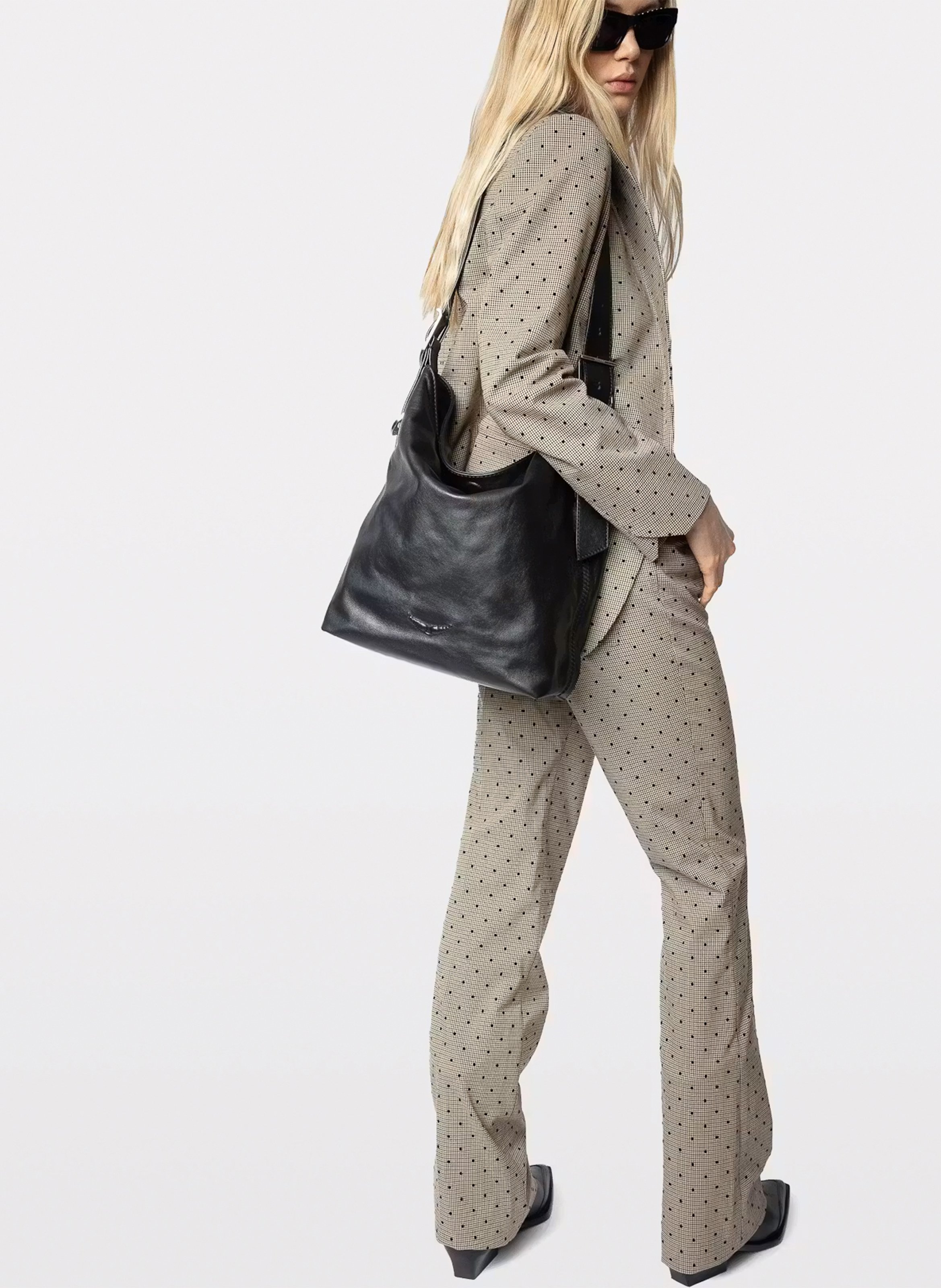Sac cabas en cuir jane ZADIG&VOLTAIRE Noir